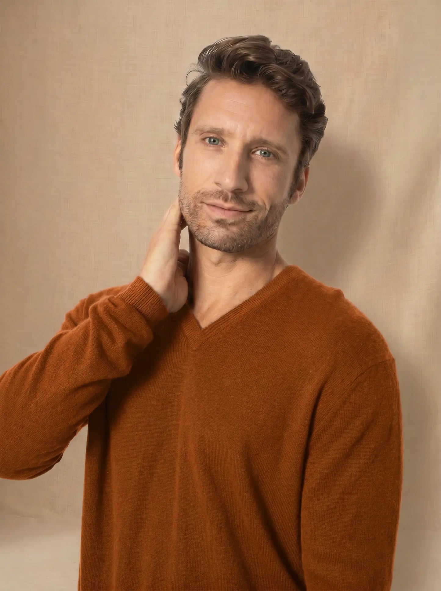 ALEXANDER sweater v-neck auburn
