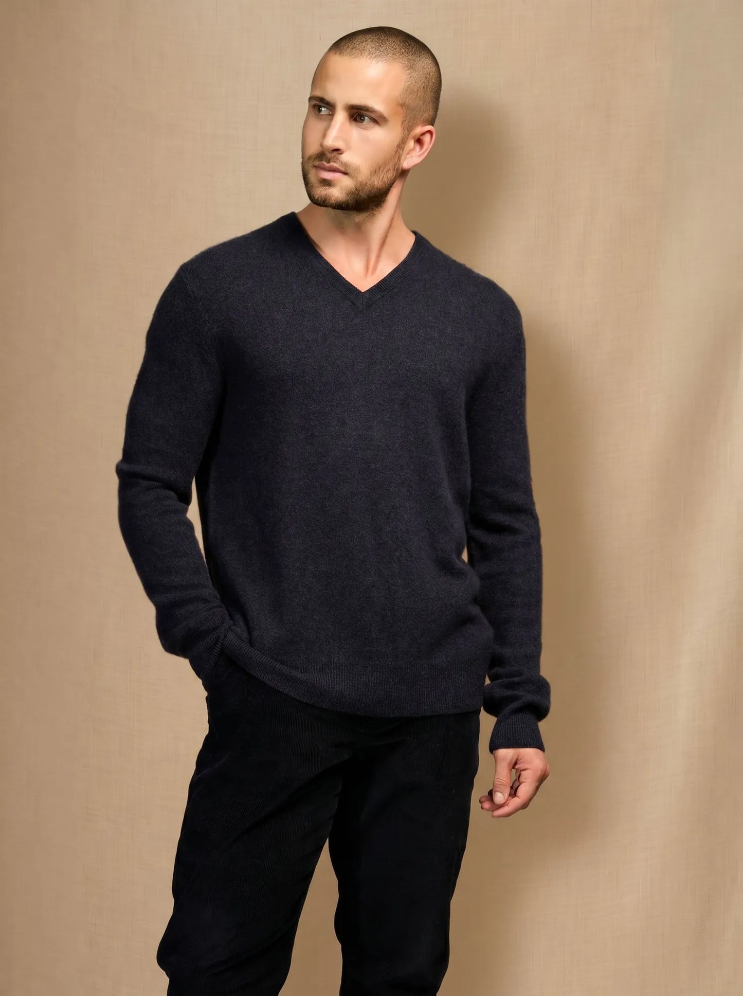 ALEXANDER sweater v-neck caviar