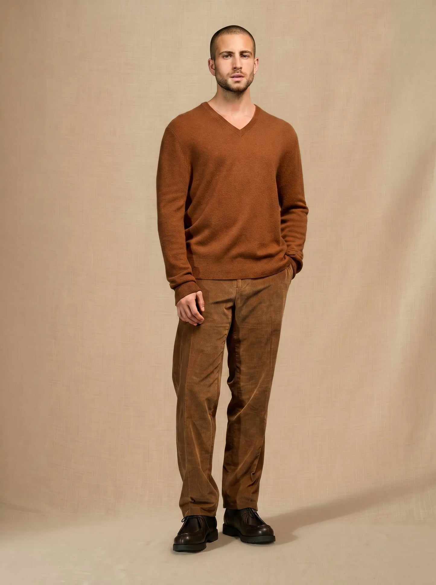 ALEXANDER sweater v-neck chestnut