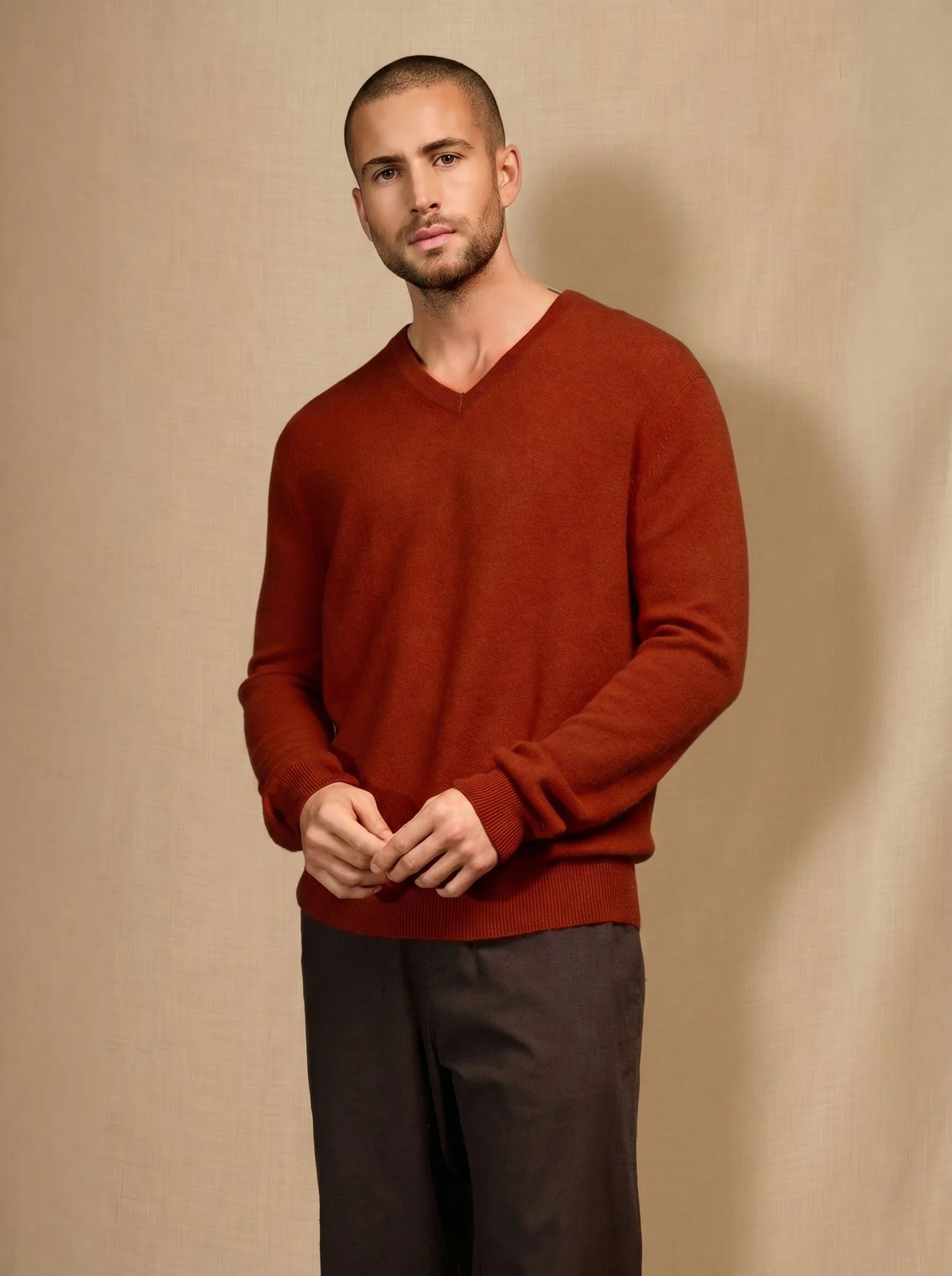 ALEXANDER sweater v-neck paprika