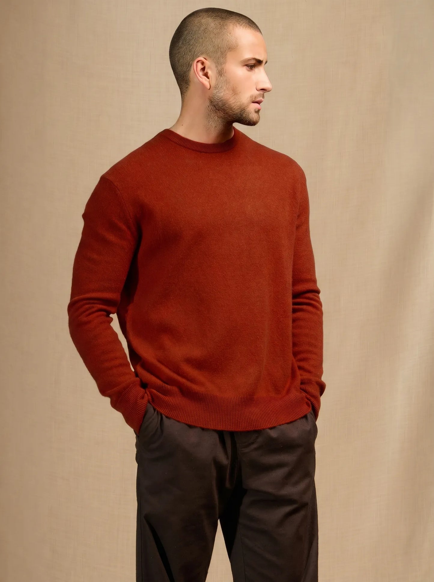 BLAKE pullover rundhalsausschnitt paprika