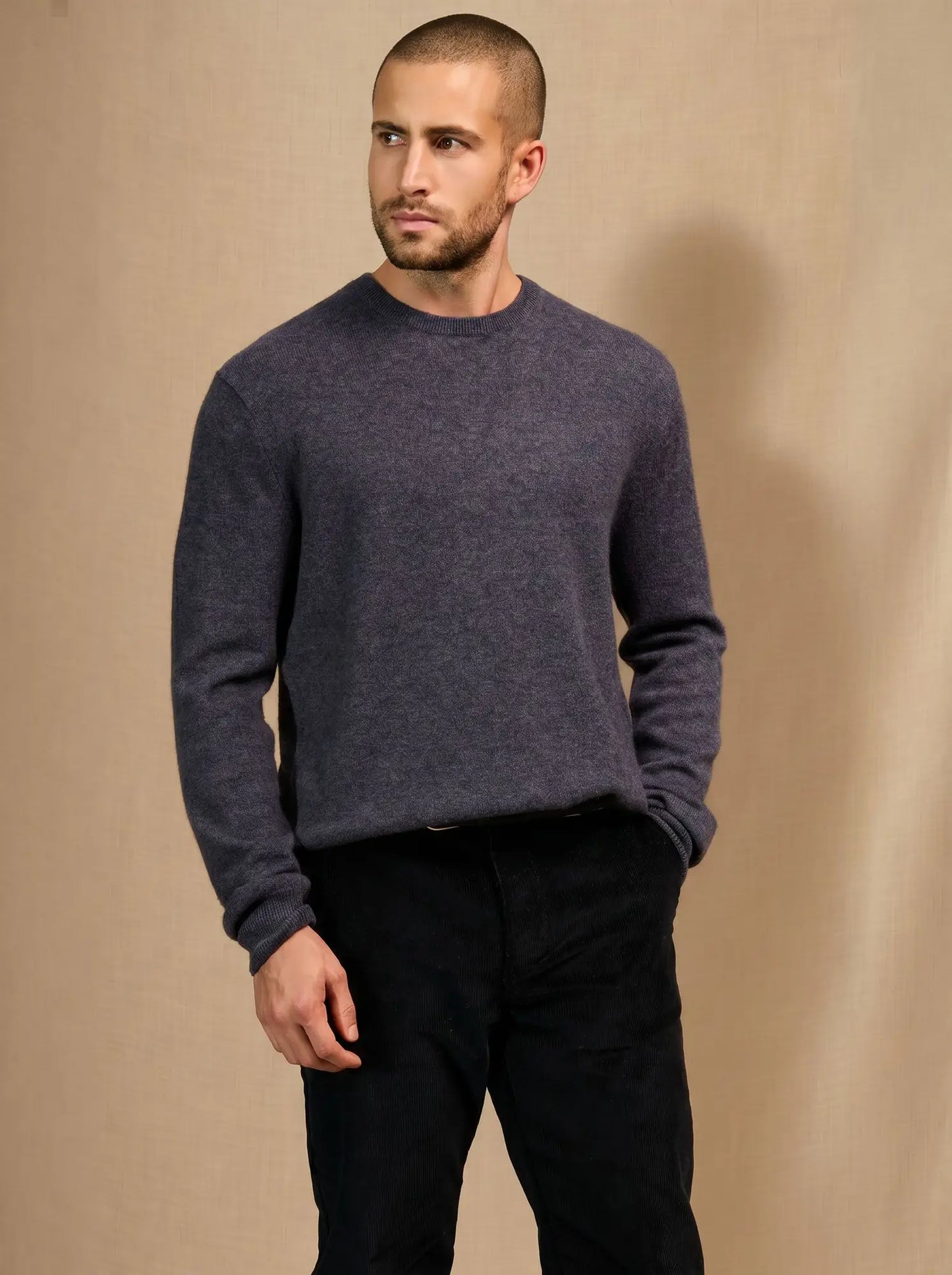 BLAKE sweater crew neck heather purple grey