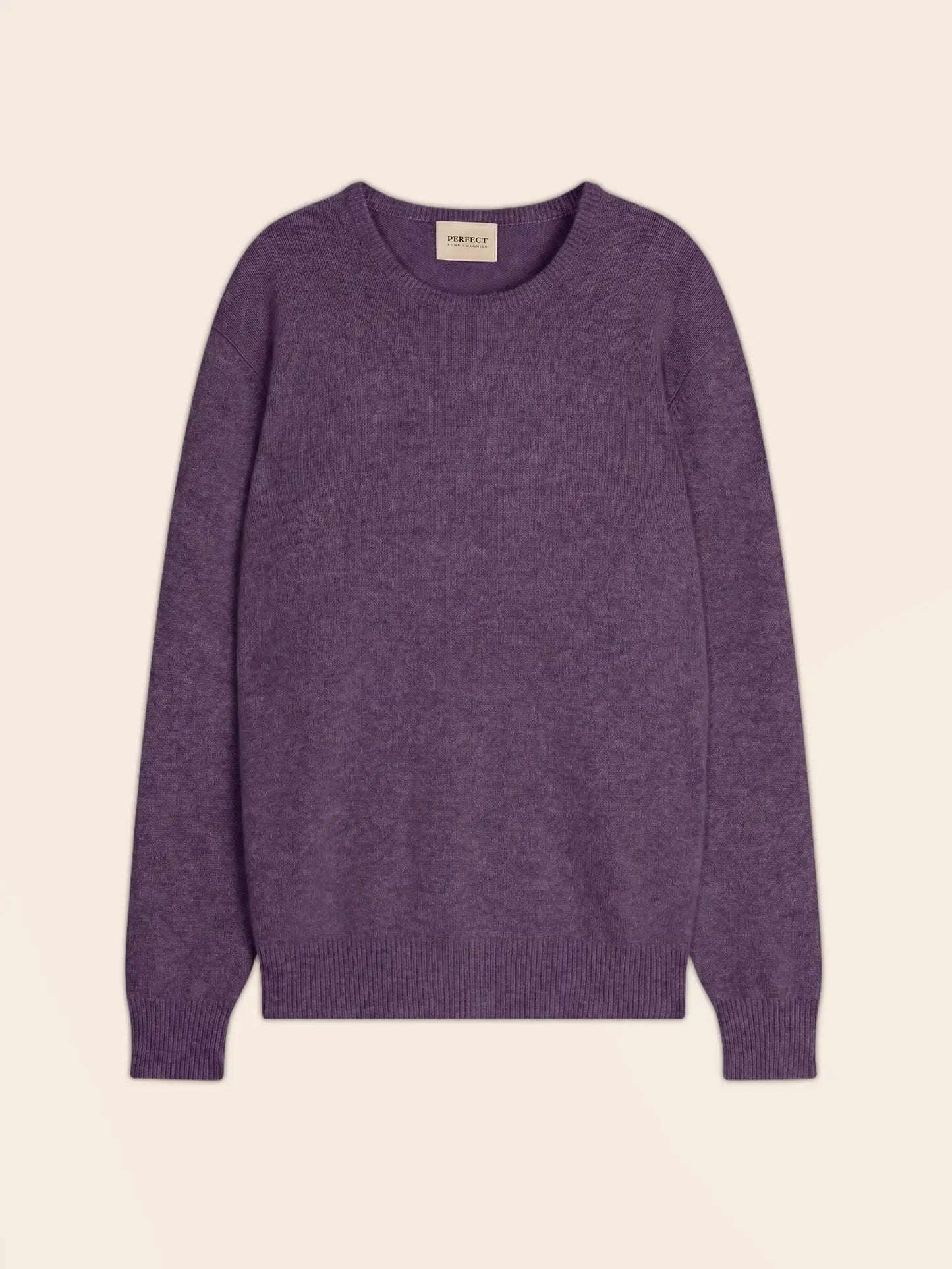 EDEN pullover rundhalsausschnitt 4-fädig violett meliert