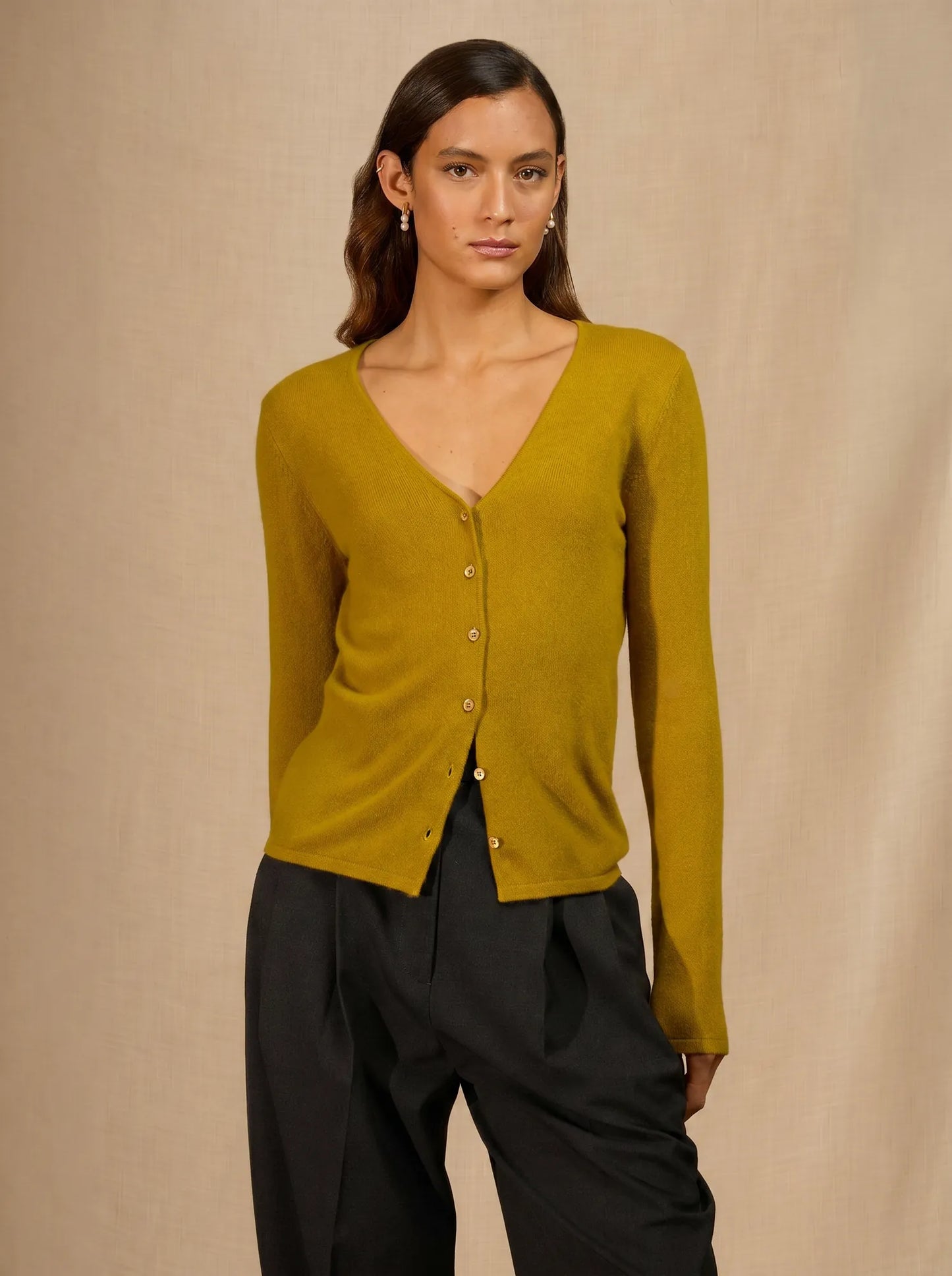 PAIGE cardigan v-neck gold