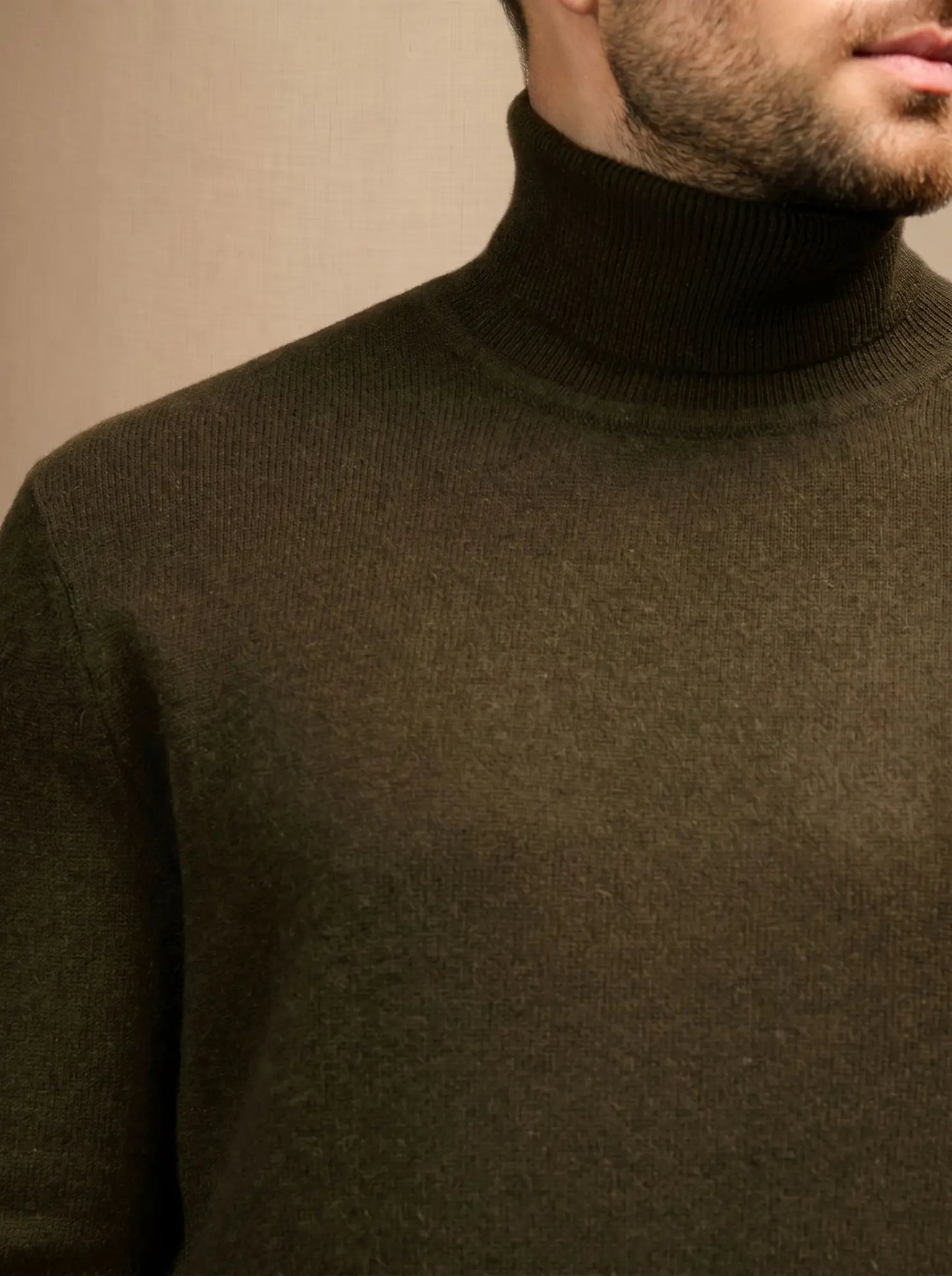 TREVOR sweater turtleneck chestnut brown