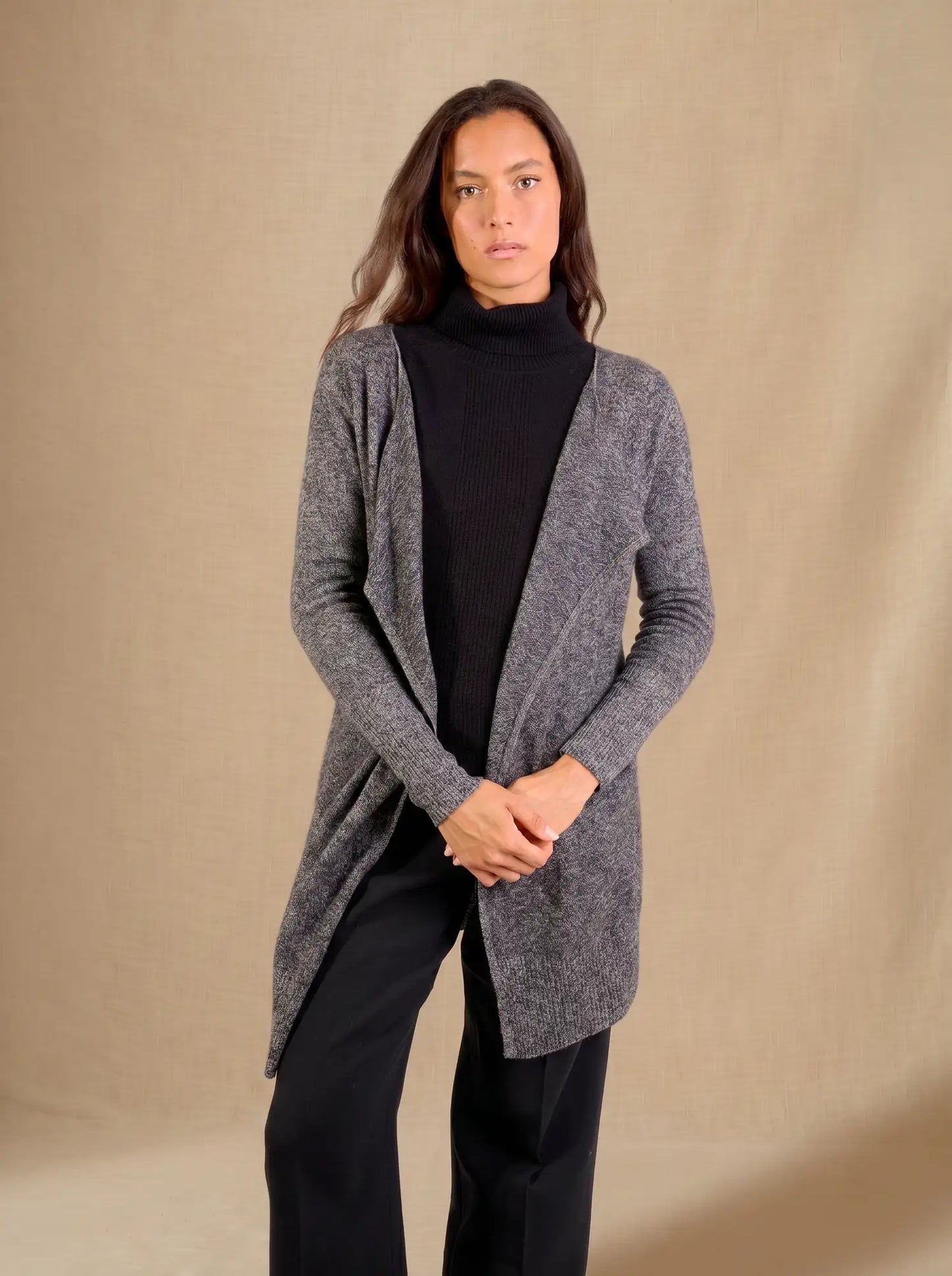 ABIGAIL jacket long black and white