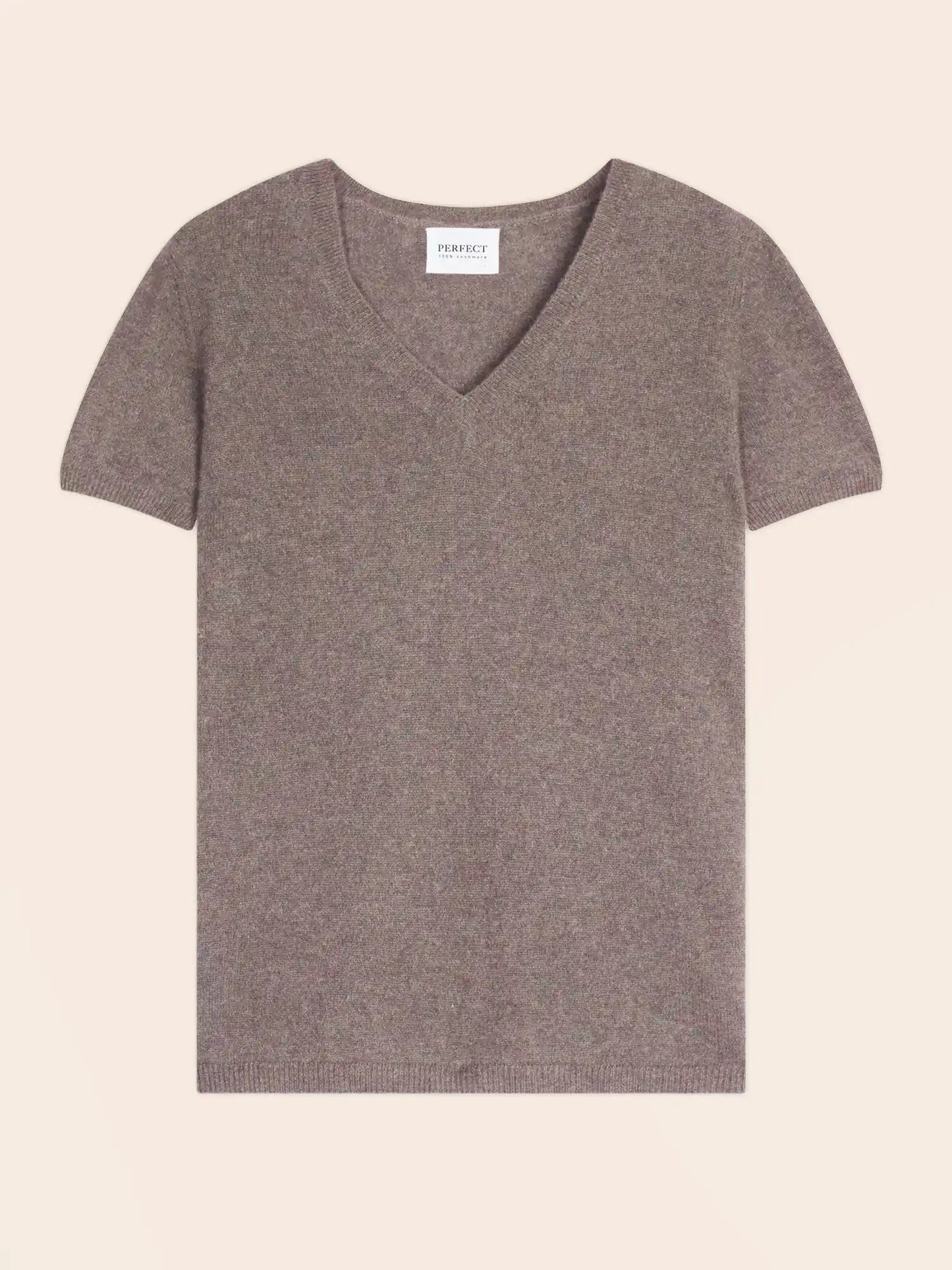 EFIMIA t-shirt v-neck heather caribou