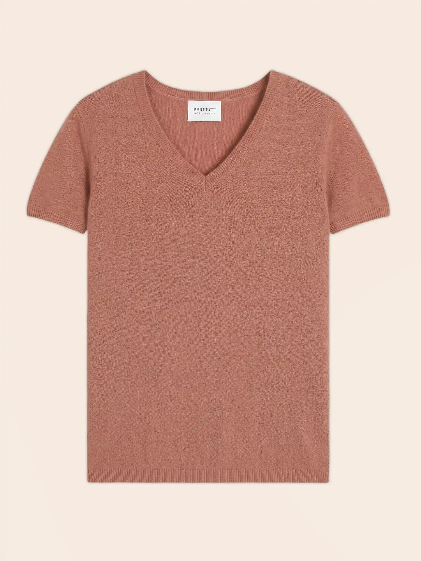 EFIMIA t-shirt v-neck terracotta