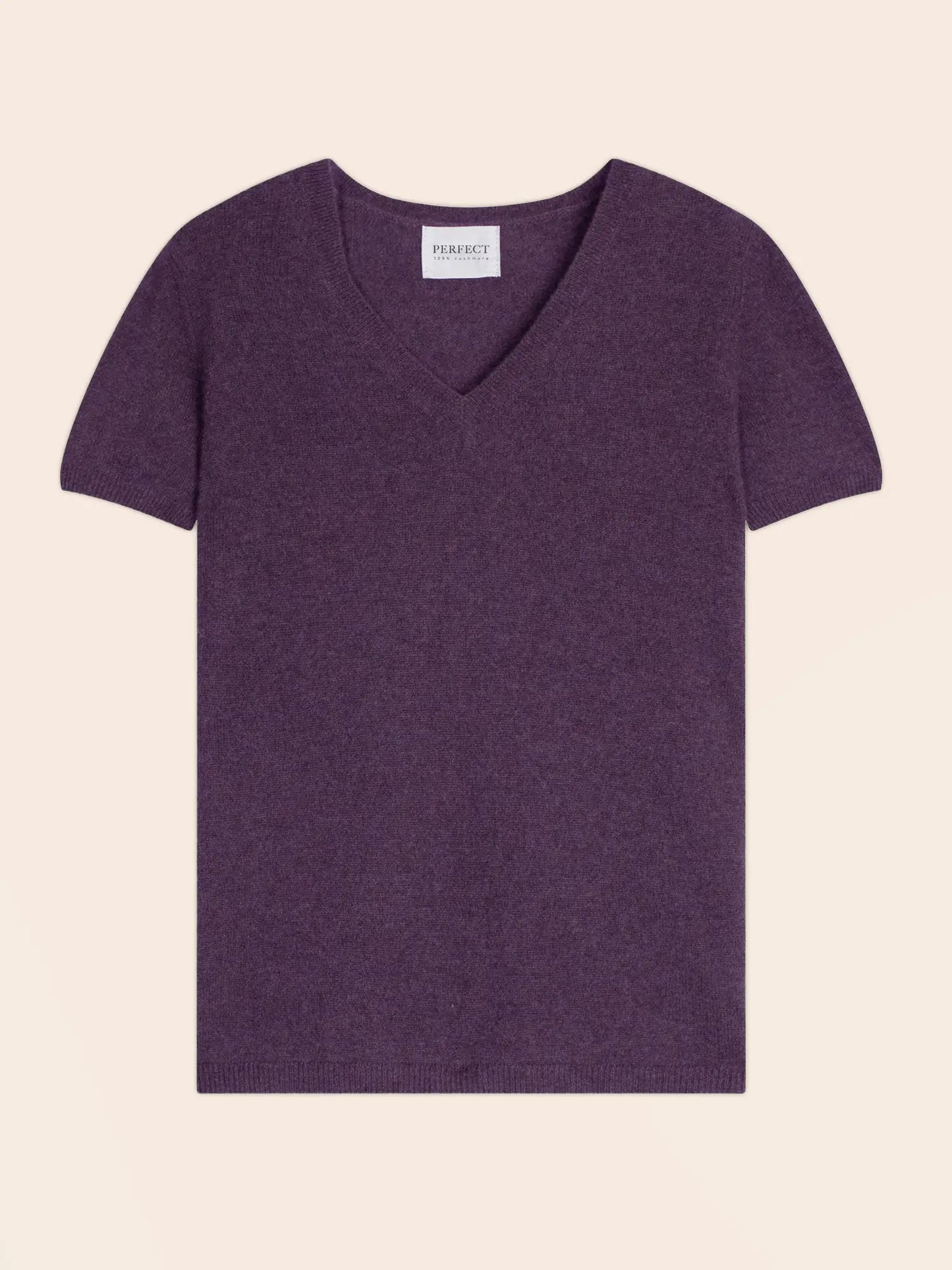 EFIMIA t-shirt v-ausschnitt violett meliert
