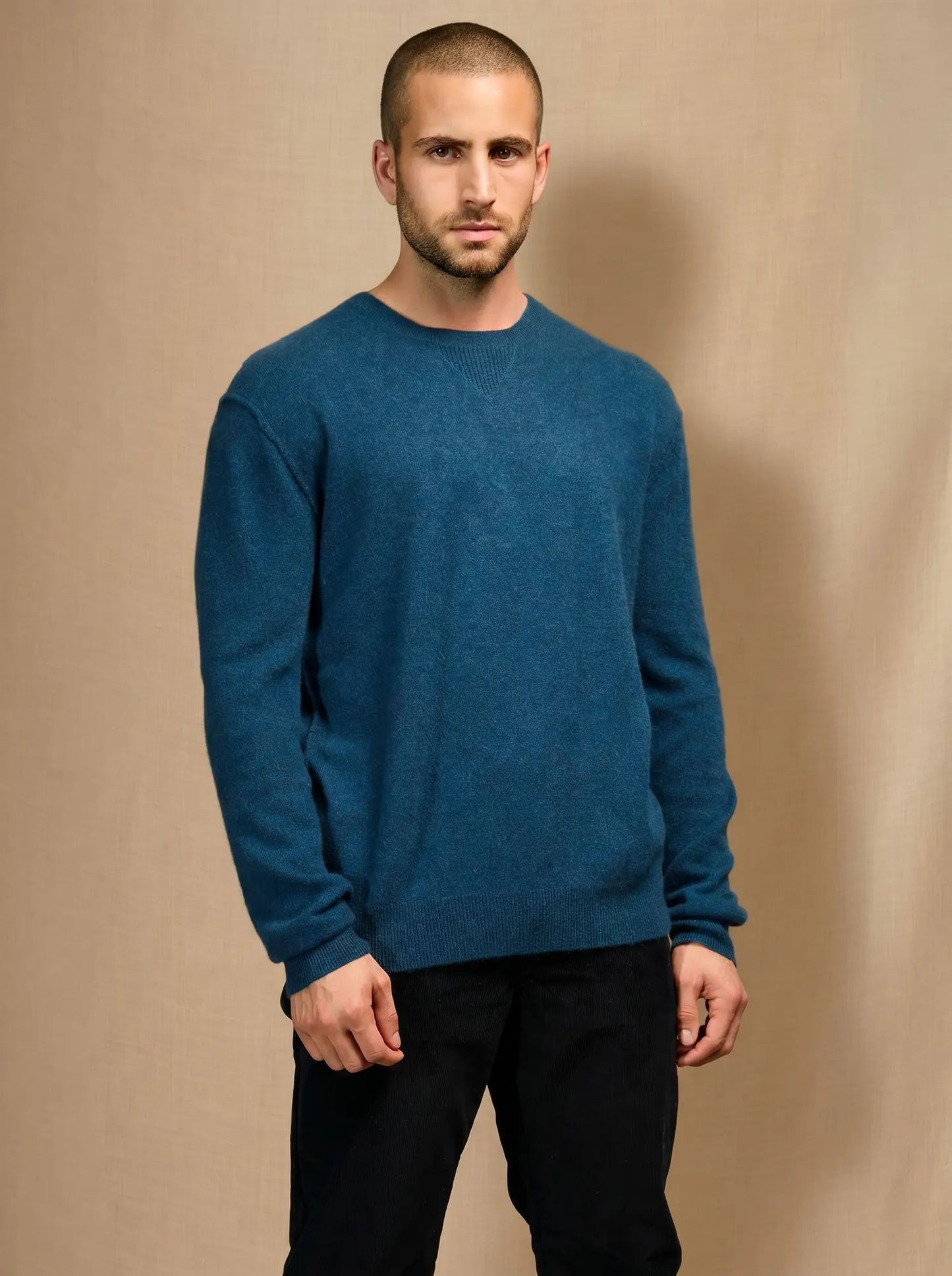 SOAN pullover rundhalsausschnitt atlantik meliert