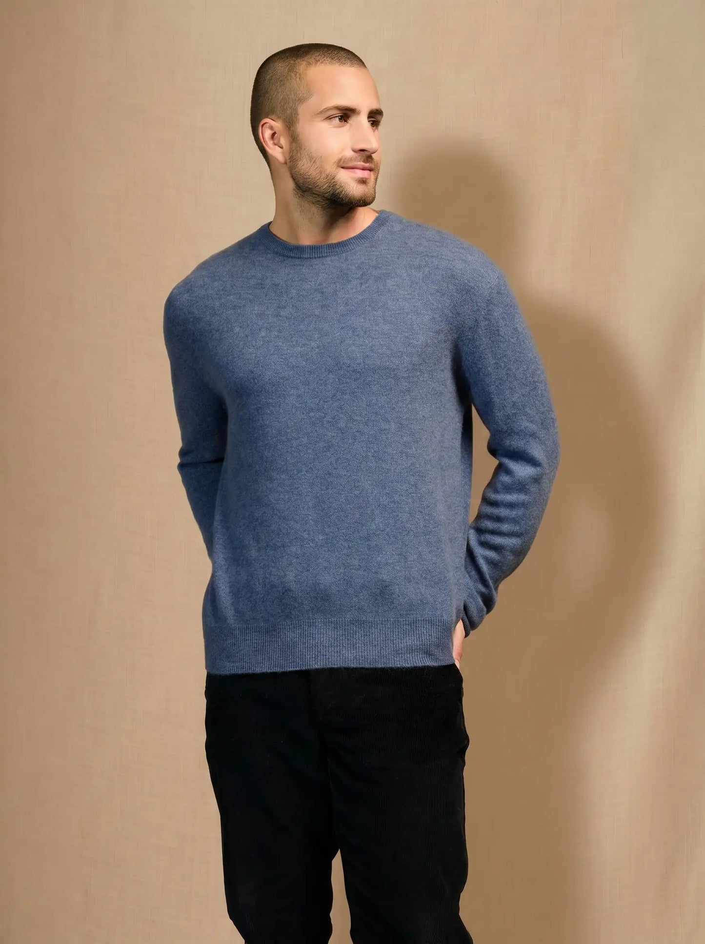 BLAKE sweater crew neck heather petrol