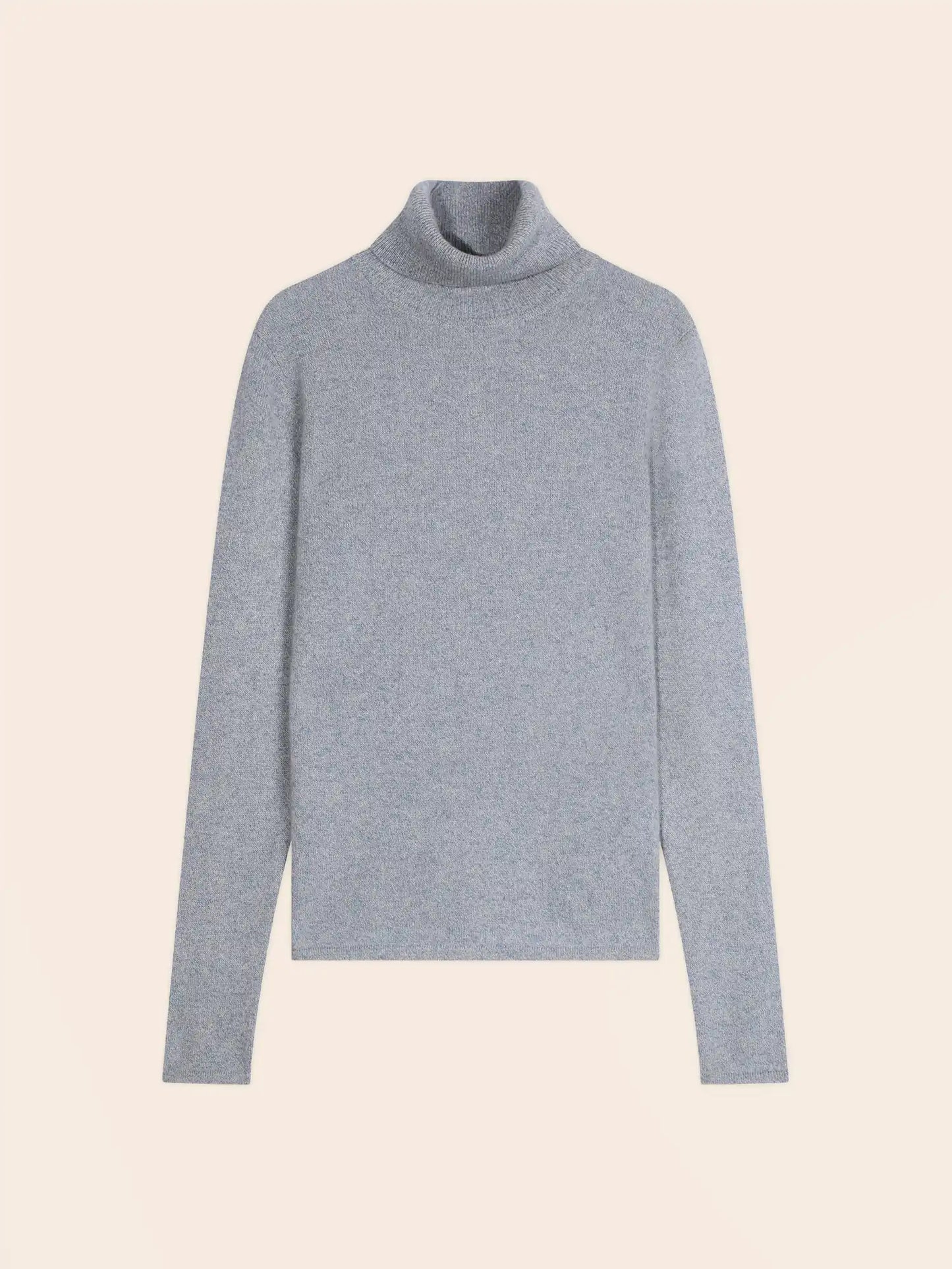 ASHLEY sweater turtleneck ivory blue