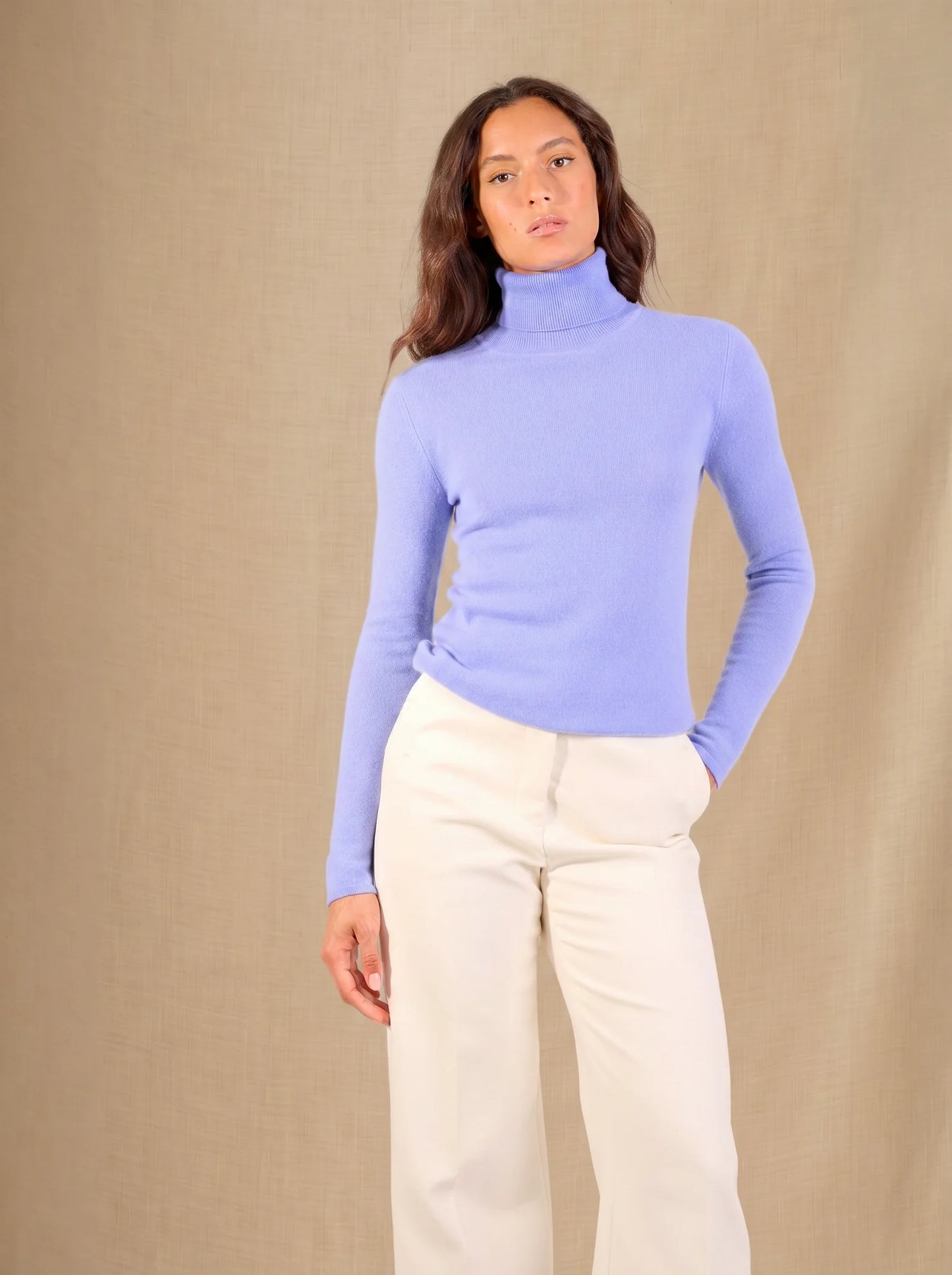 ASHLEY pullover rollkragen blau pastell