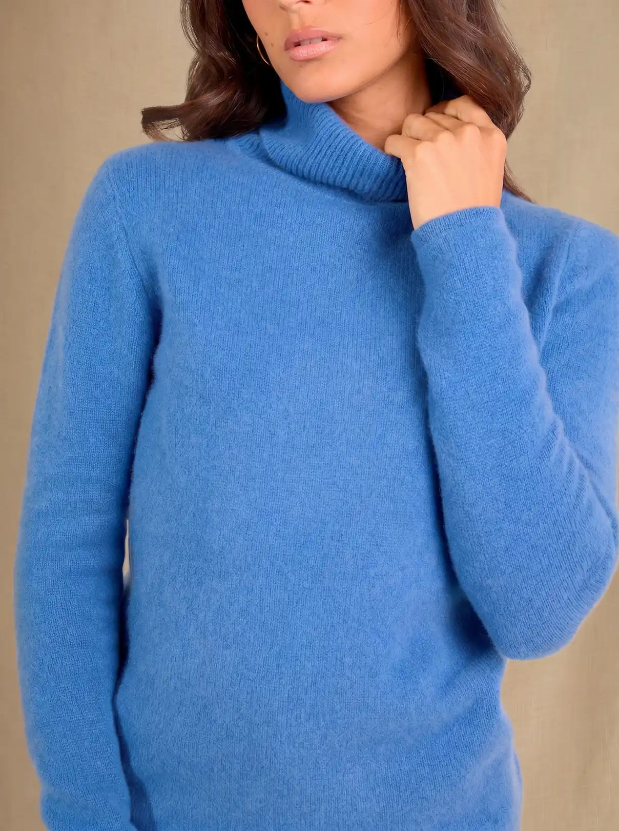 WILLOW sweater turtleneck 4 ply slate