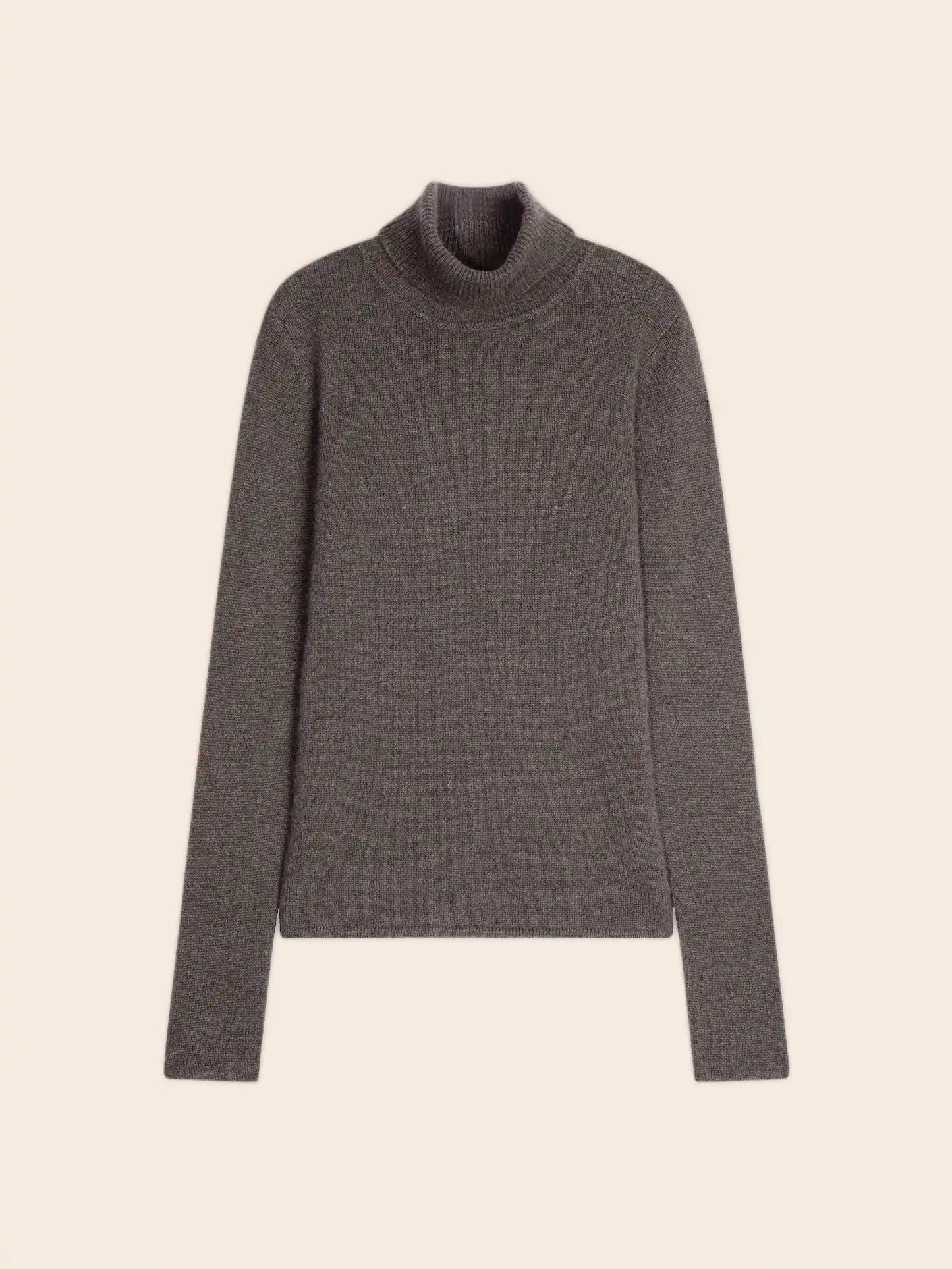 WILLOW sweater turtleneck 4 ply heather bark