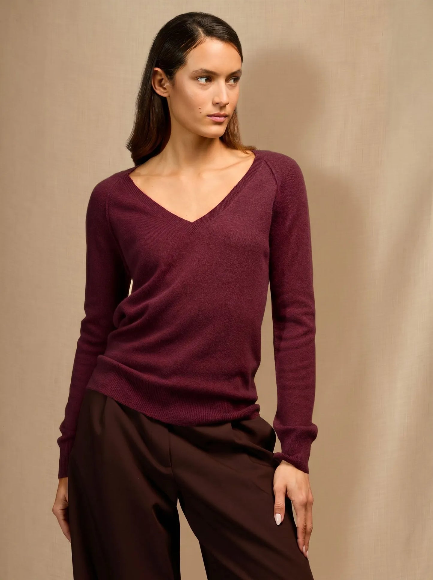 PENELOPE pullover v-ausschnitt tomette