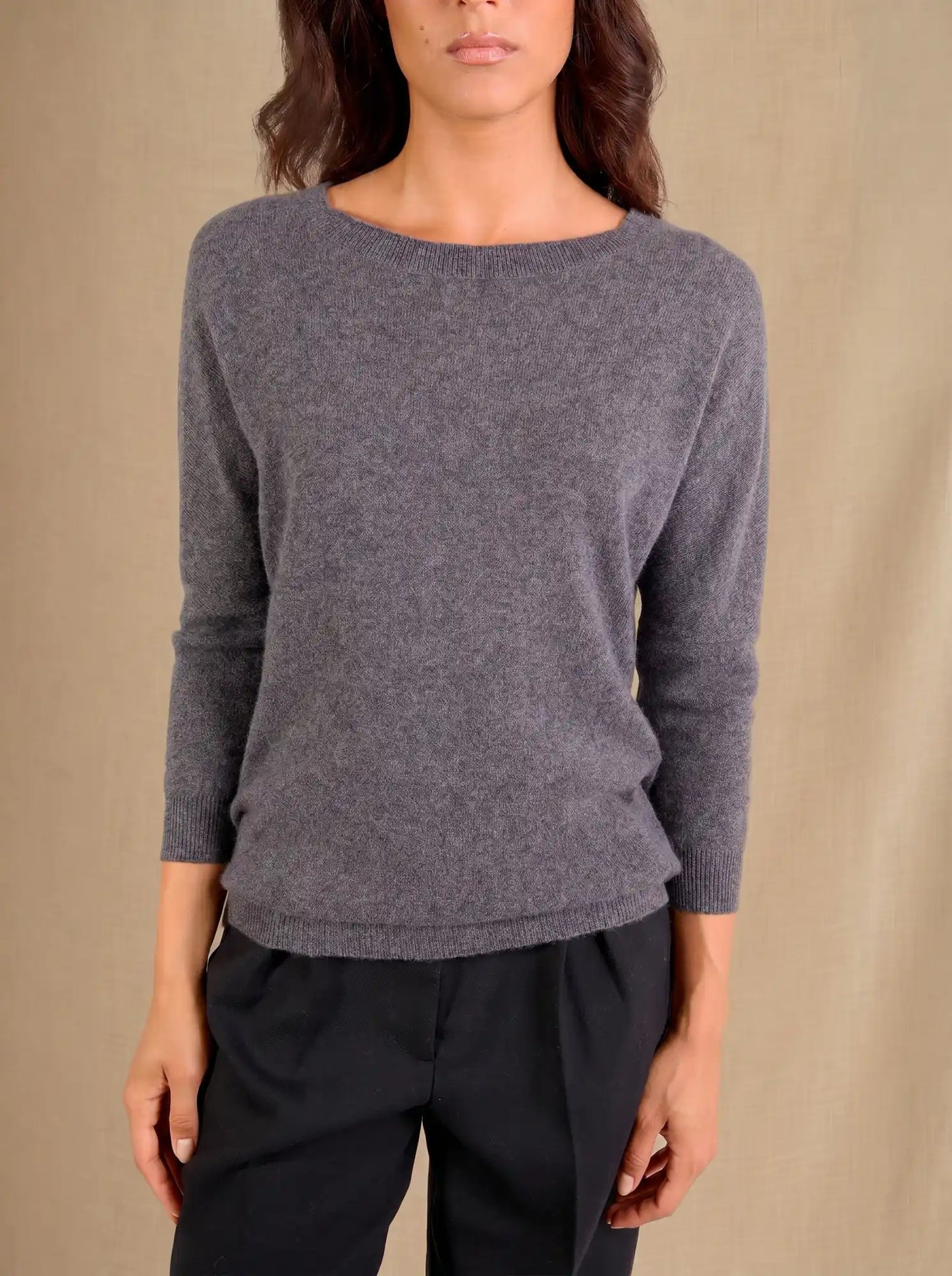 MOLLY pullover chauve souris anthrazit meliert