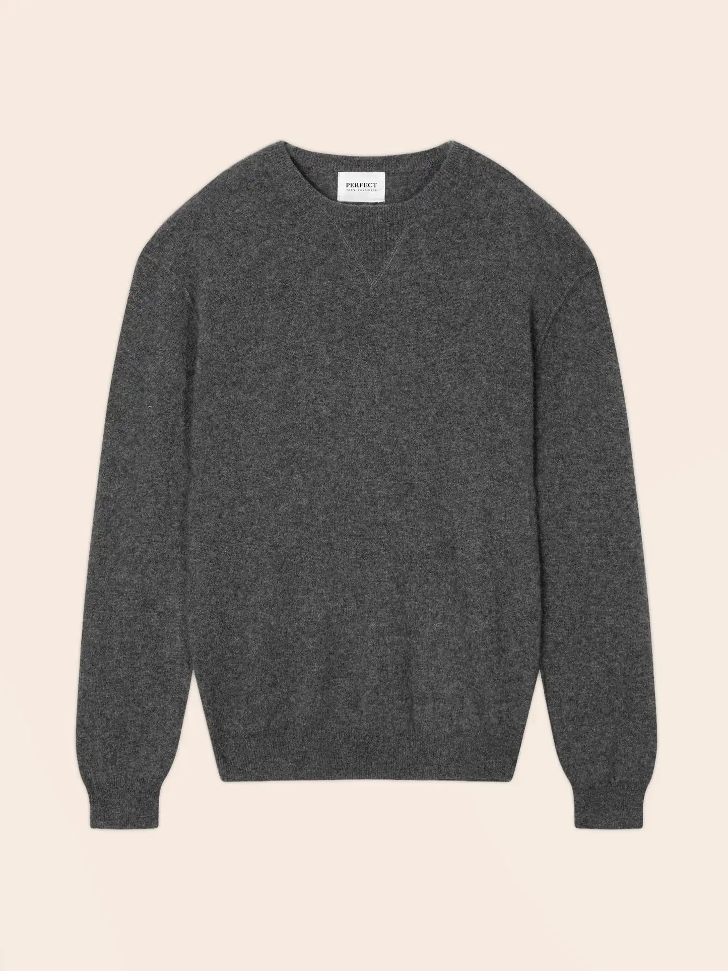 SOAN pullover rundhalsausschnitt anthrazit meliert