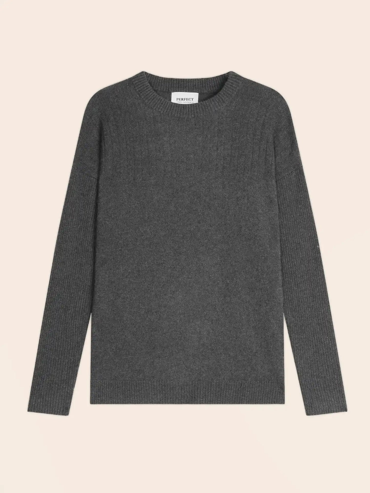 AMVIRA pullover rundhalsausschnitt anthrazit meliert