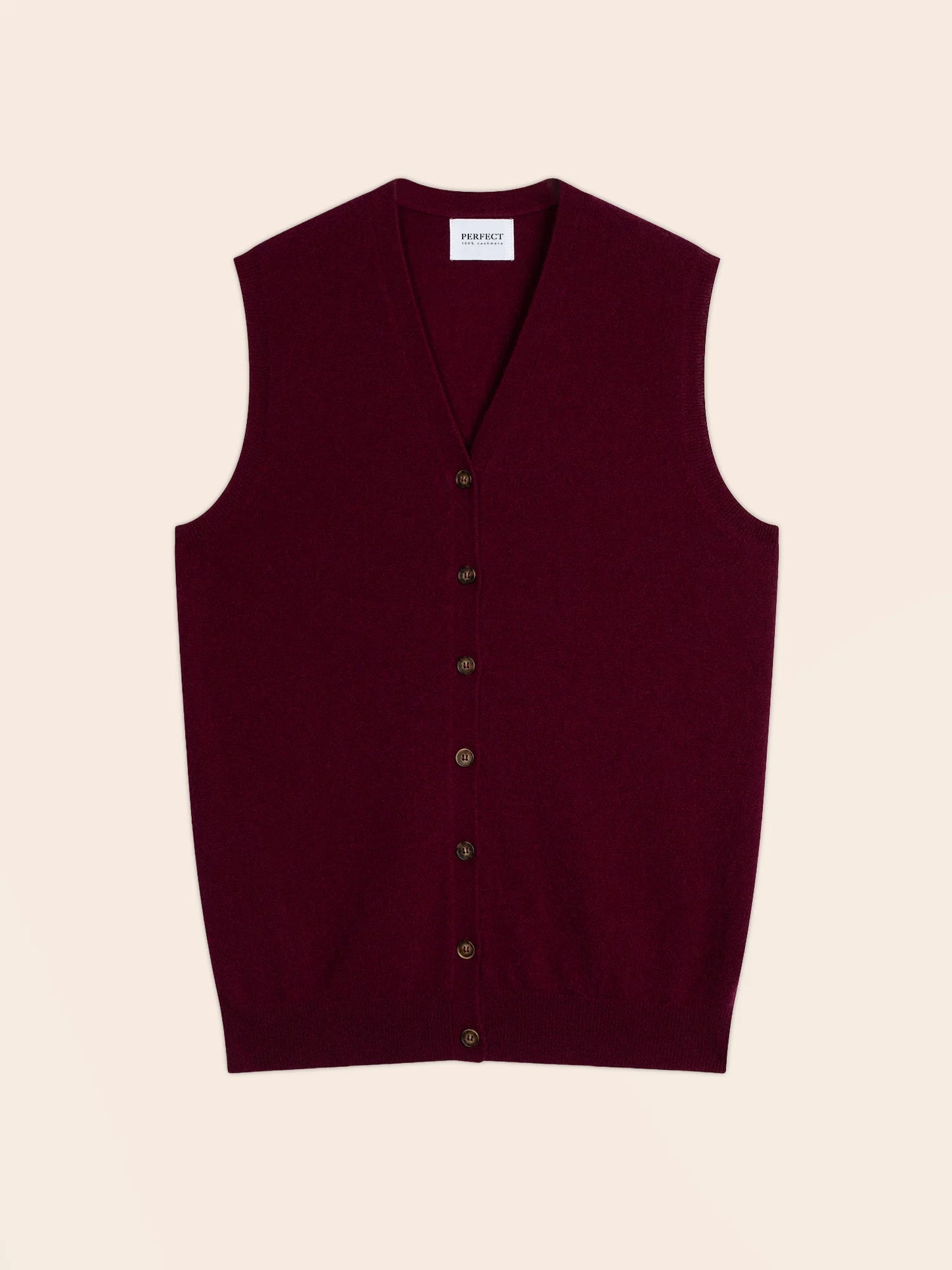 ARTHUR cardigan v-neck sleeveless burgundy