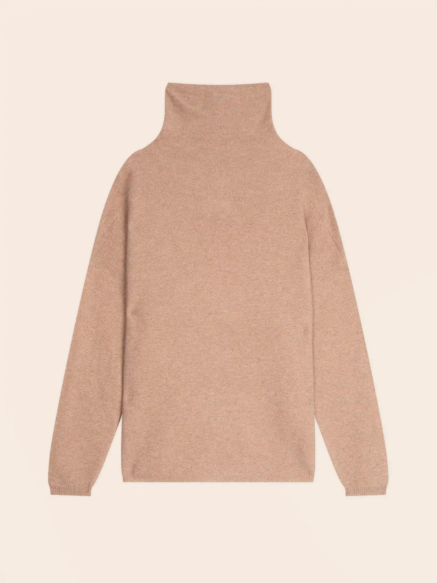 CEVARO sweater turtleneck heather camel