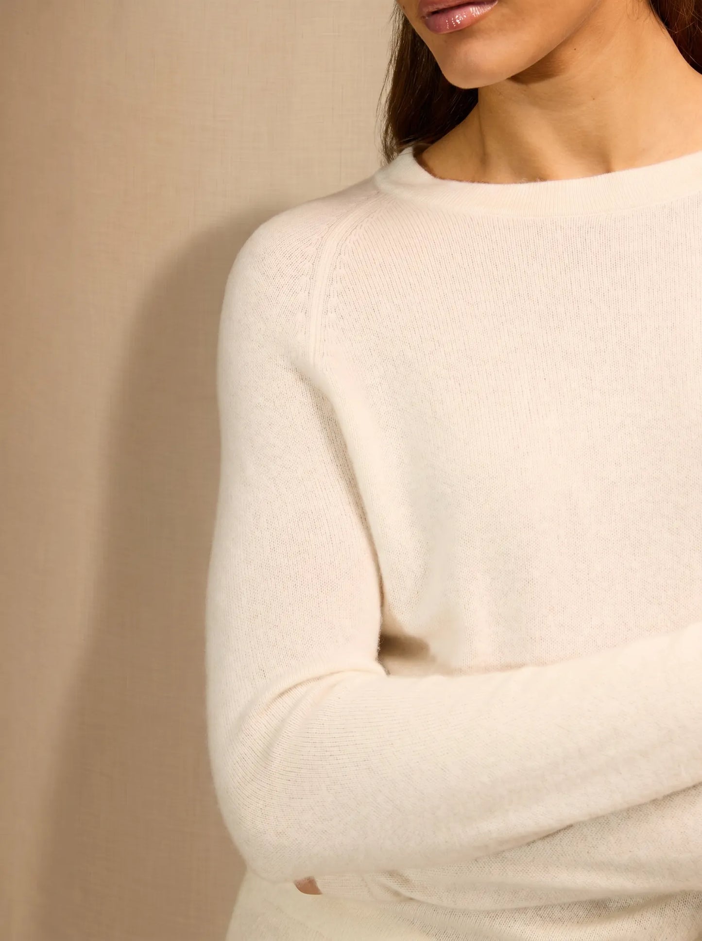 WHITNEY sweater crew neck ivory