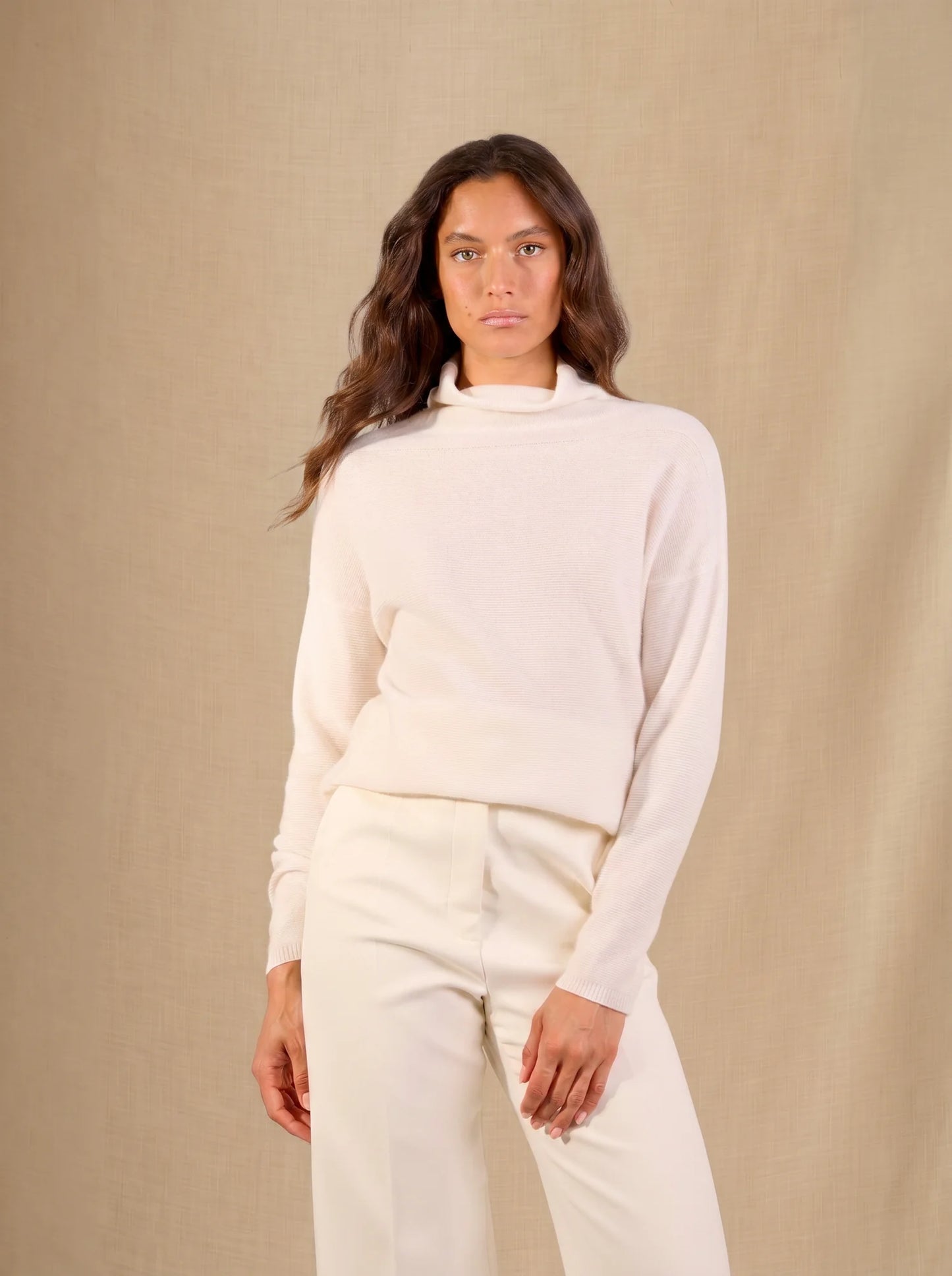 CEVARO sweater turtleneck ivory