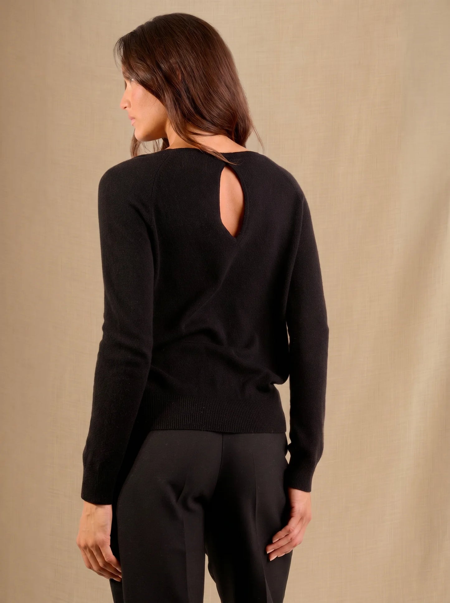 LESLIE sweater boat neck goutte dos black
