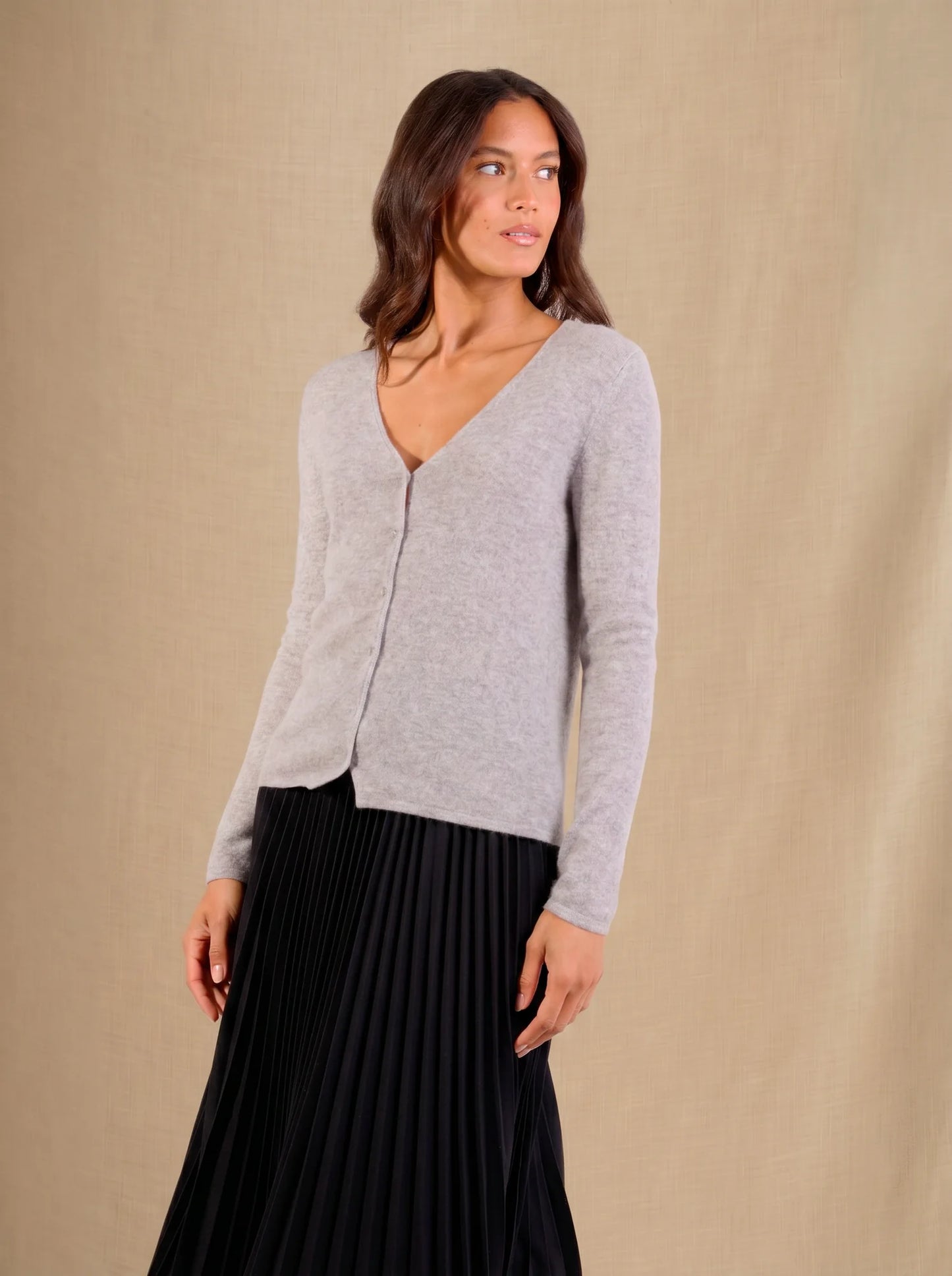 PAIGE strickjacke v-ausschnitt wolke meliert
