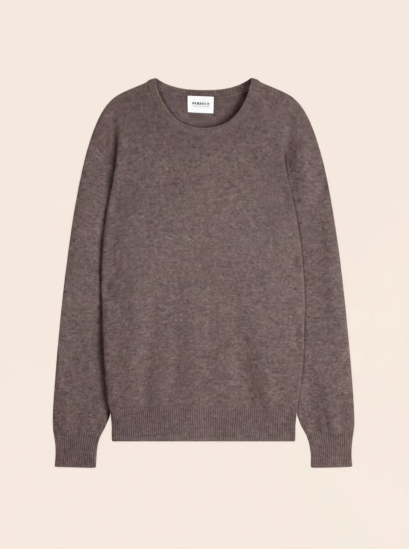 EDEN pullover rundhalsausschnitt 4-fädig taupe meliert