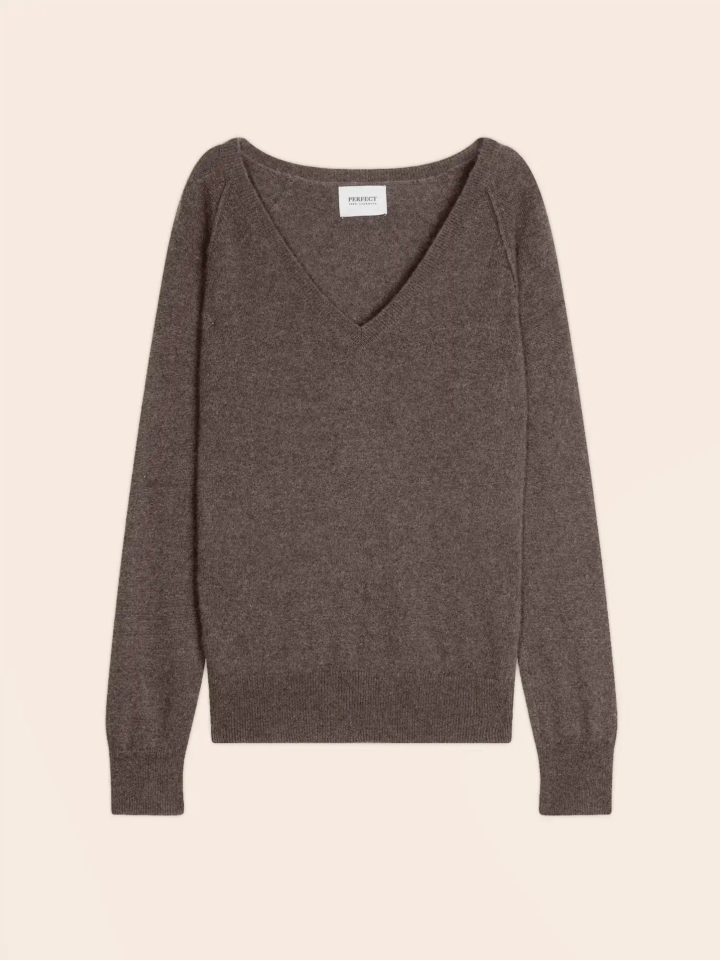 PENELOPE pullover v-ausschnitt taupe meliert