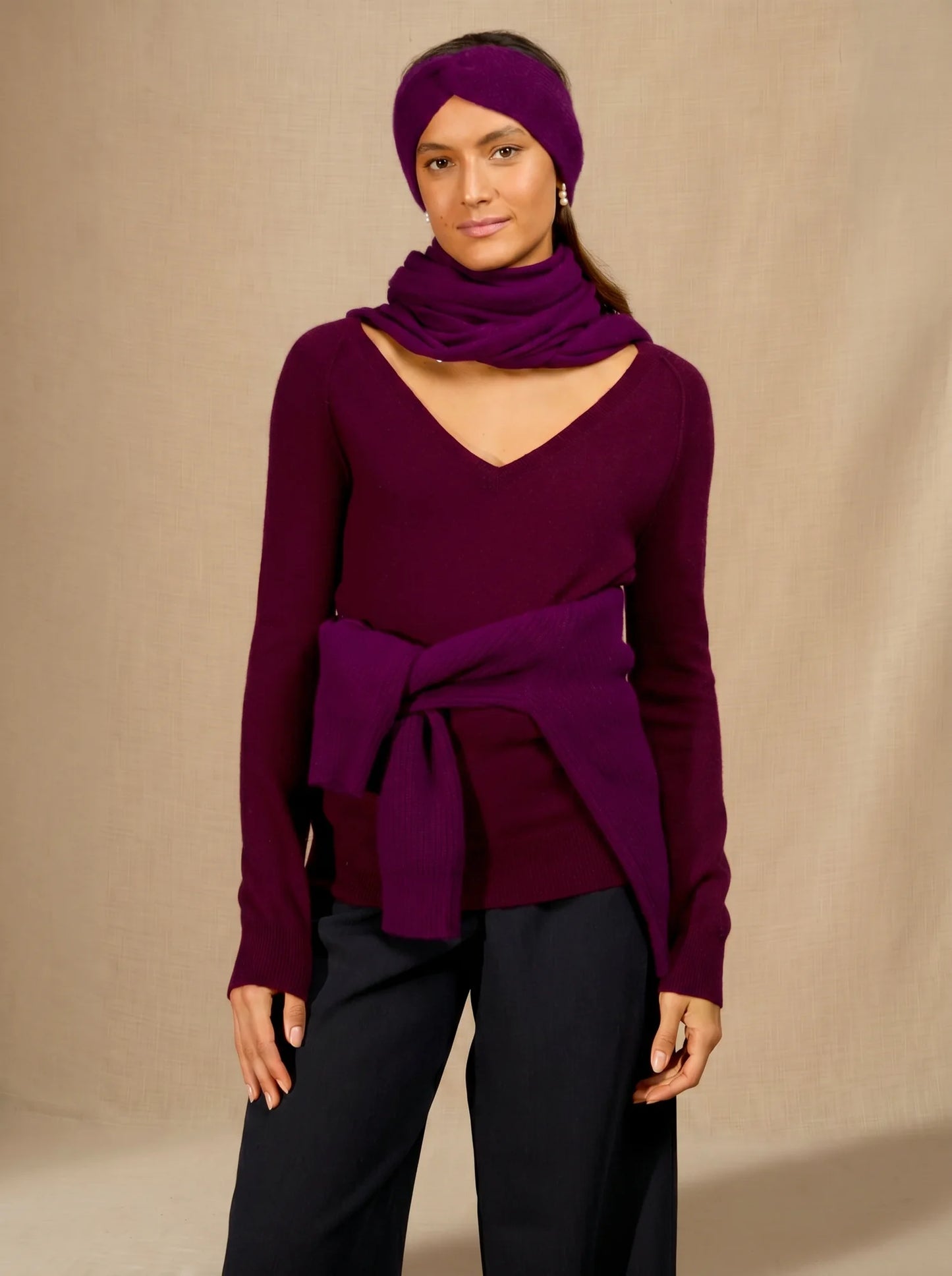 KELLY scarf plum
