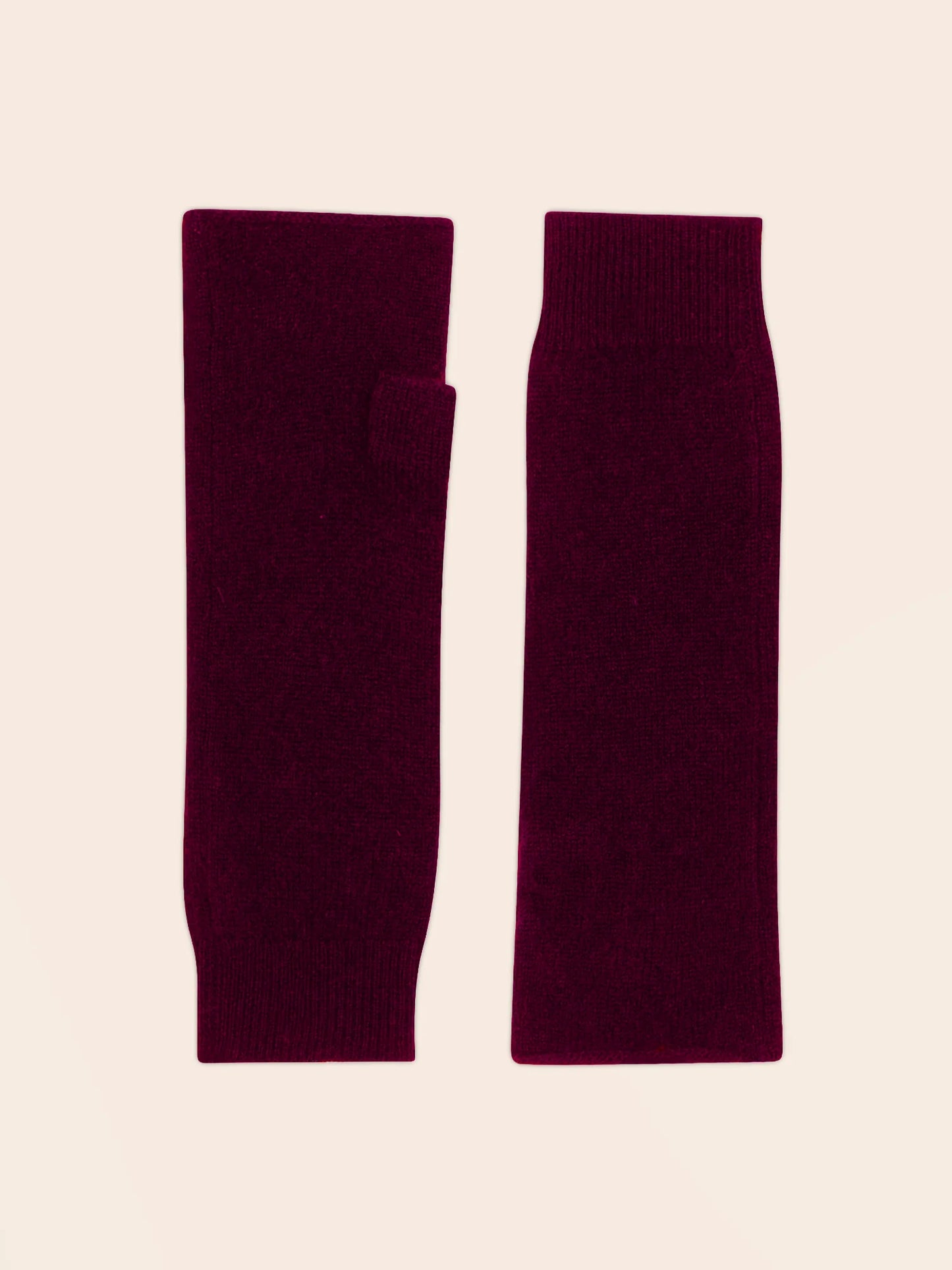 Fingerlose Kaschmir handschuhe brombeere
