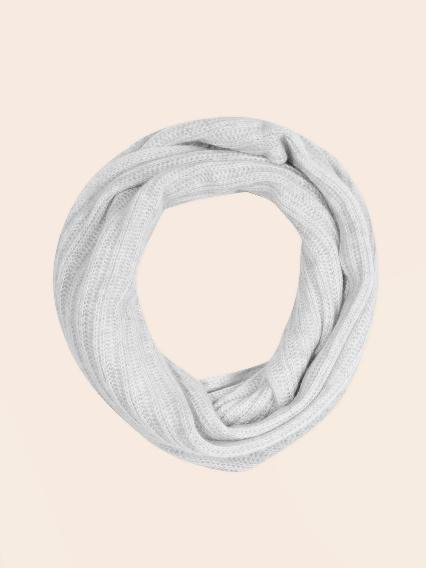 CLODY neck warmer 4 ply heather pearl grey