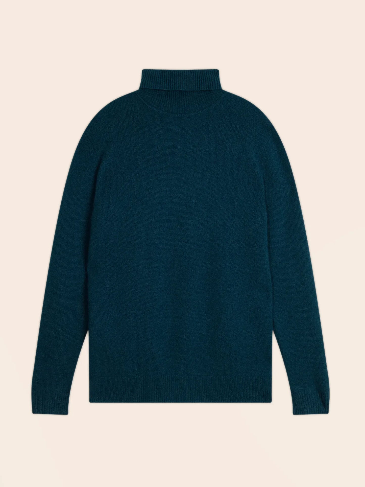 MARIUS sweater turtleneck 4 ply teal green