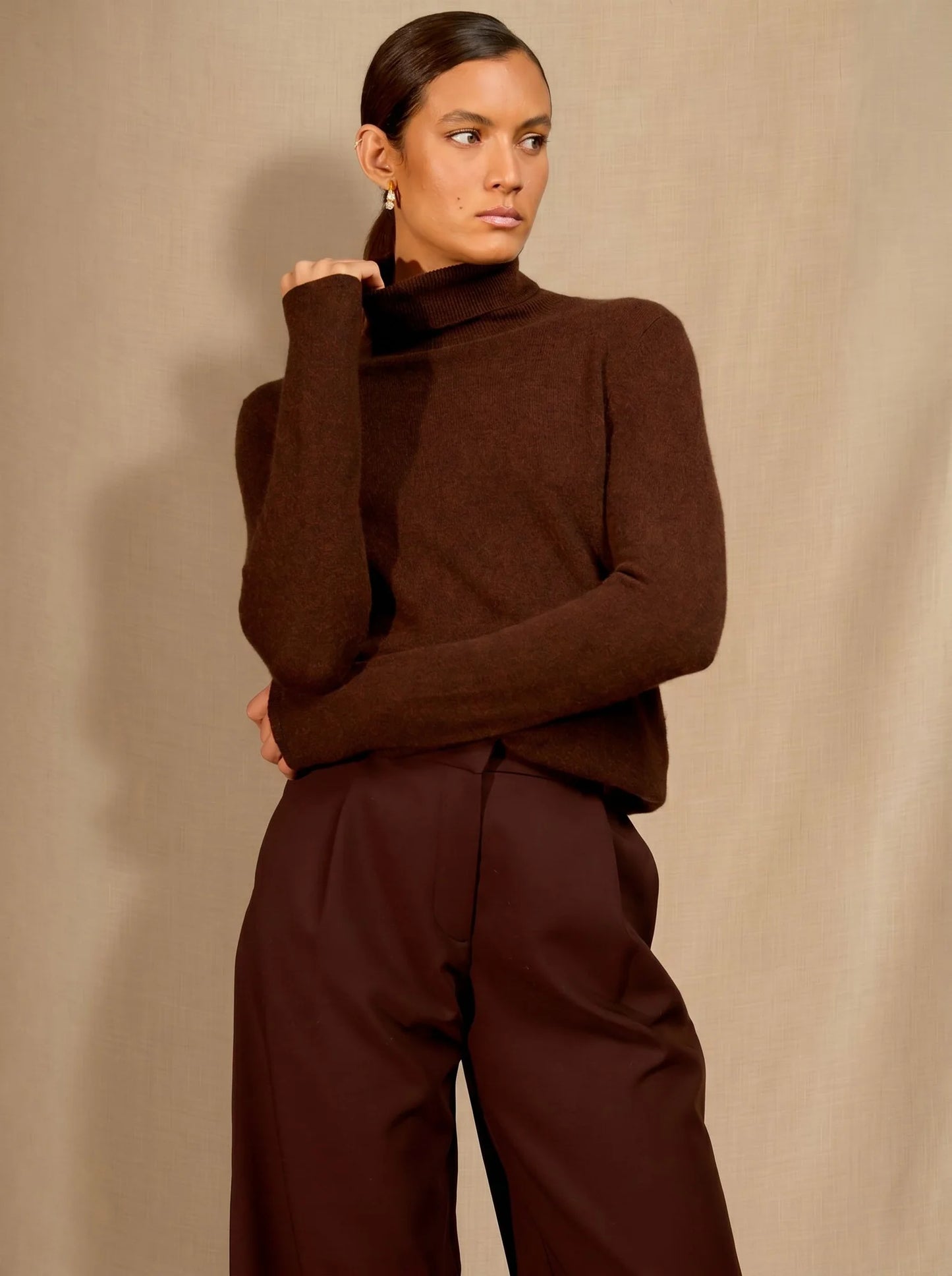 ASHLEY sweater turtleneck coffee