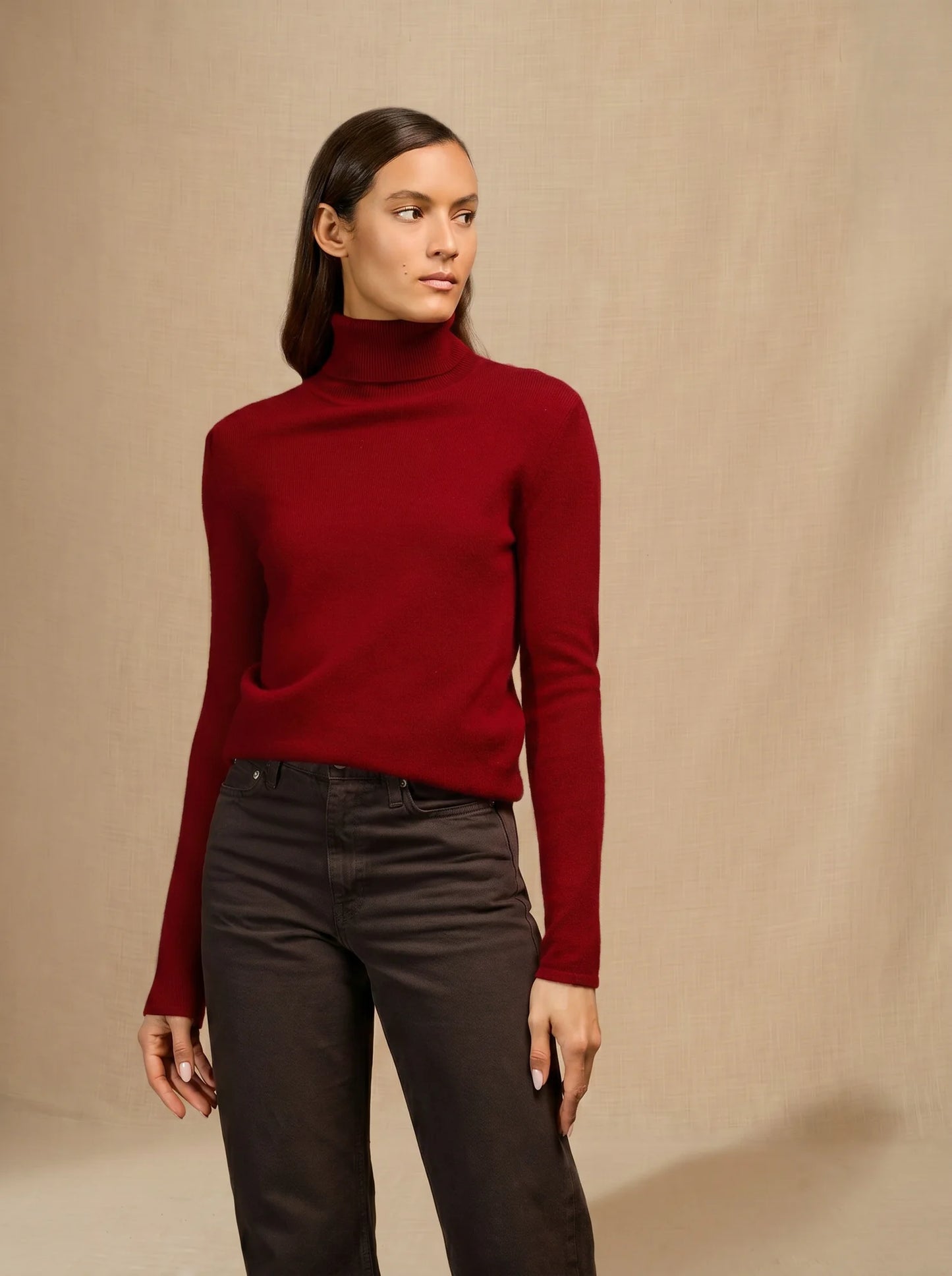ASHLEY sweater turtleneck ruby