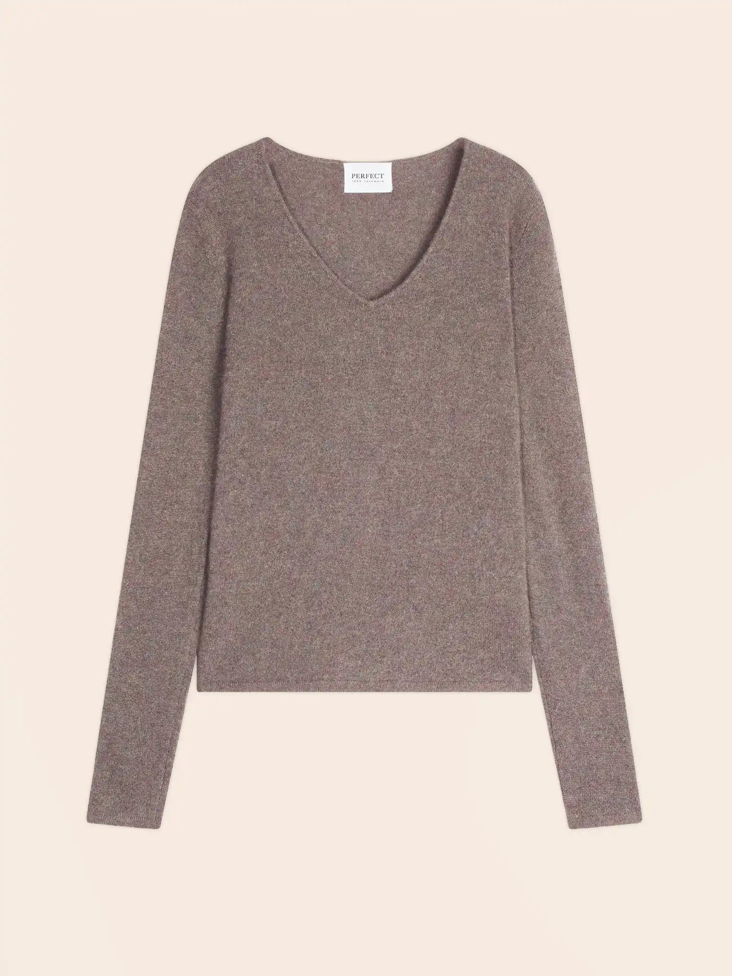 SHANNON sweater v-neck heather caribou