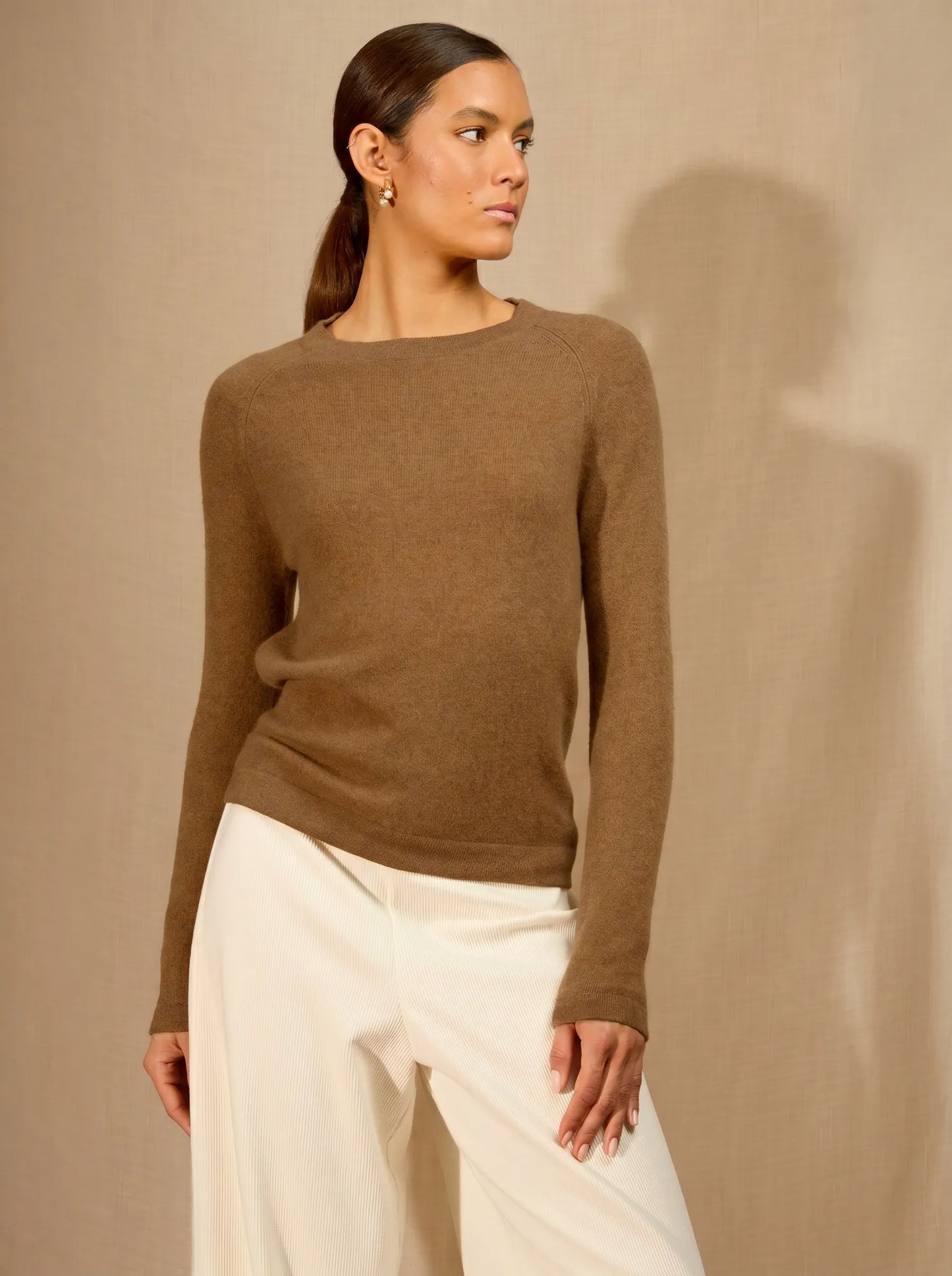 WHITNEY sweater crew neck hazelnut