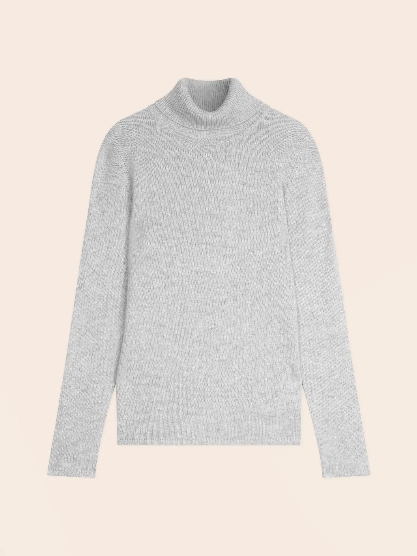 WILLOW sweater turtleneck 4 ply heather glacier
