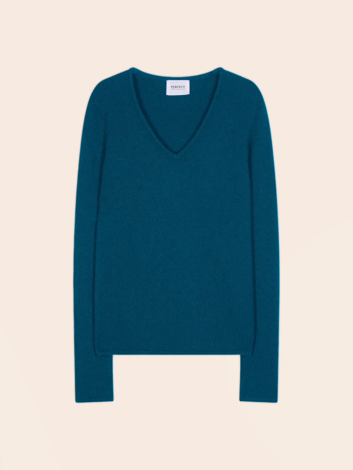 GABY sweater v-neck 4 ply peacock