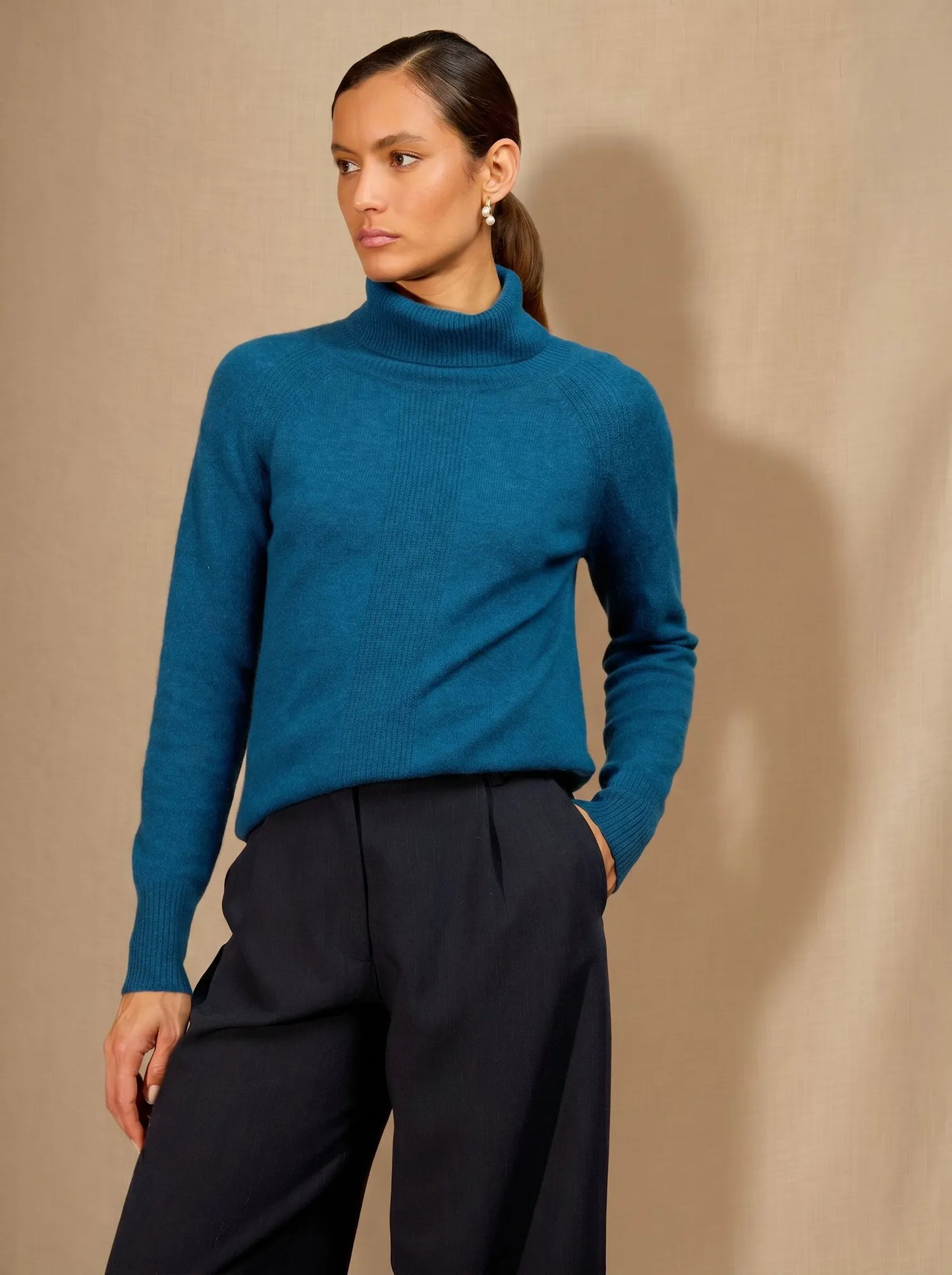 FLORIVIEN pullover rollkragen atlantik meliert
