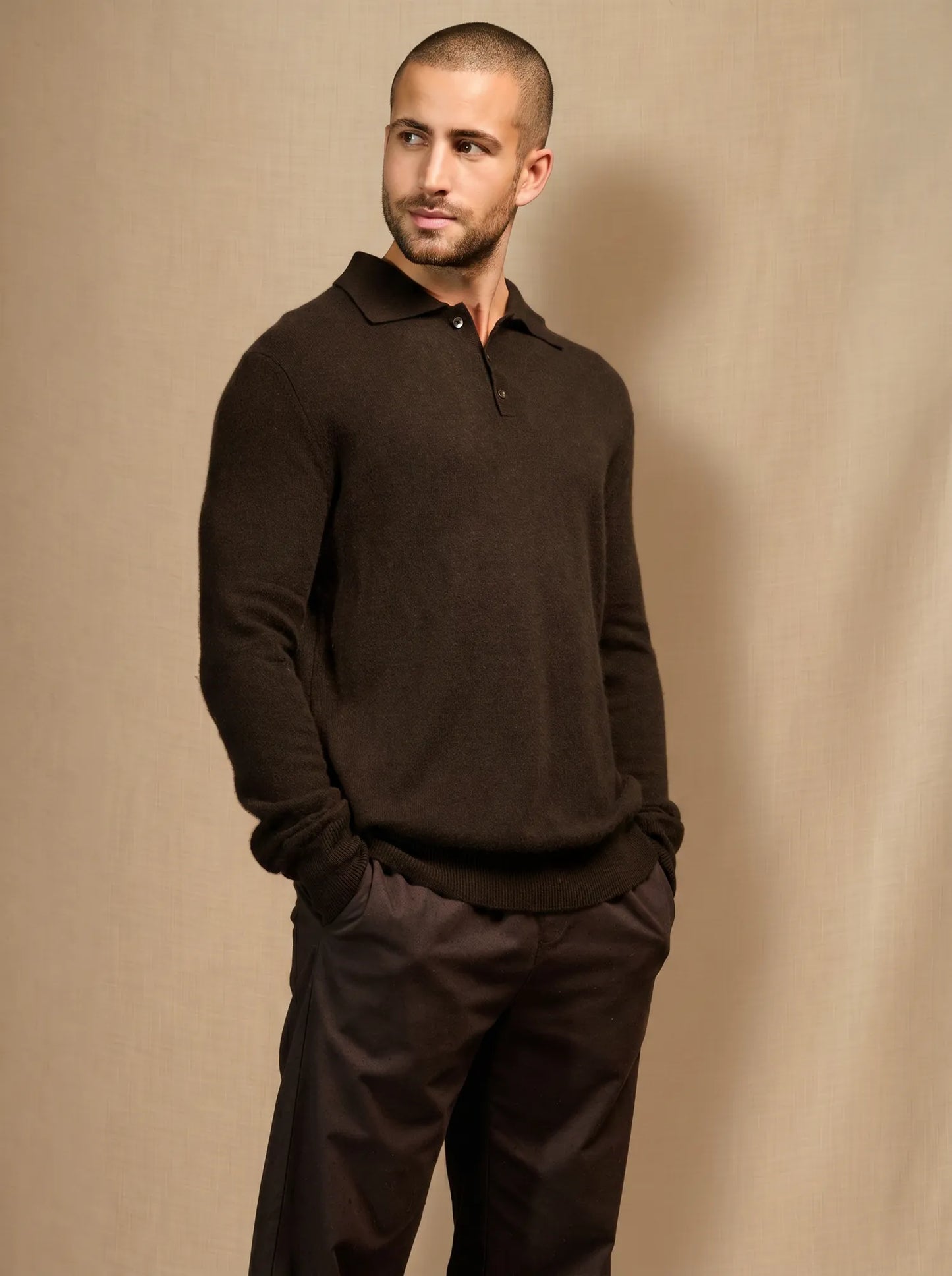 ALEX poloshirt langarm choco