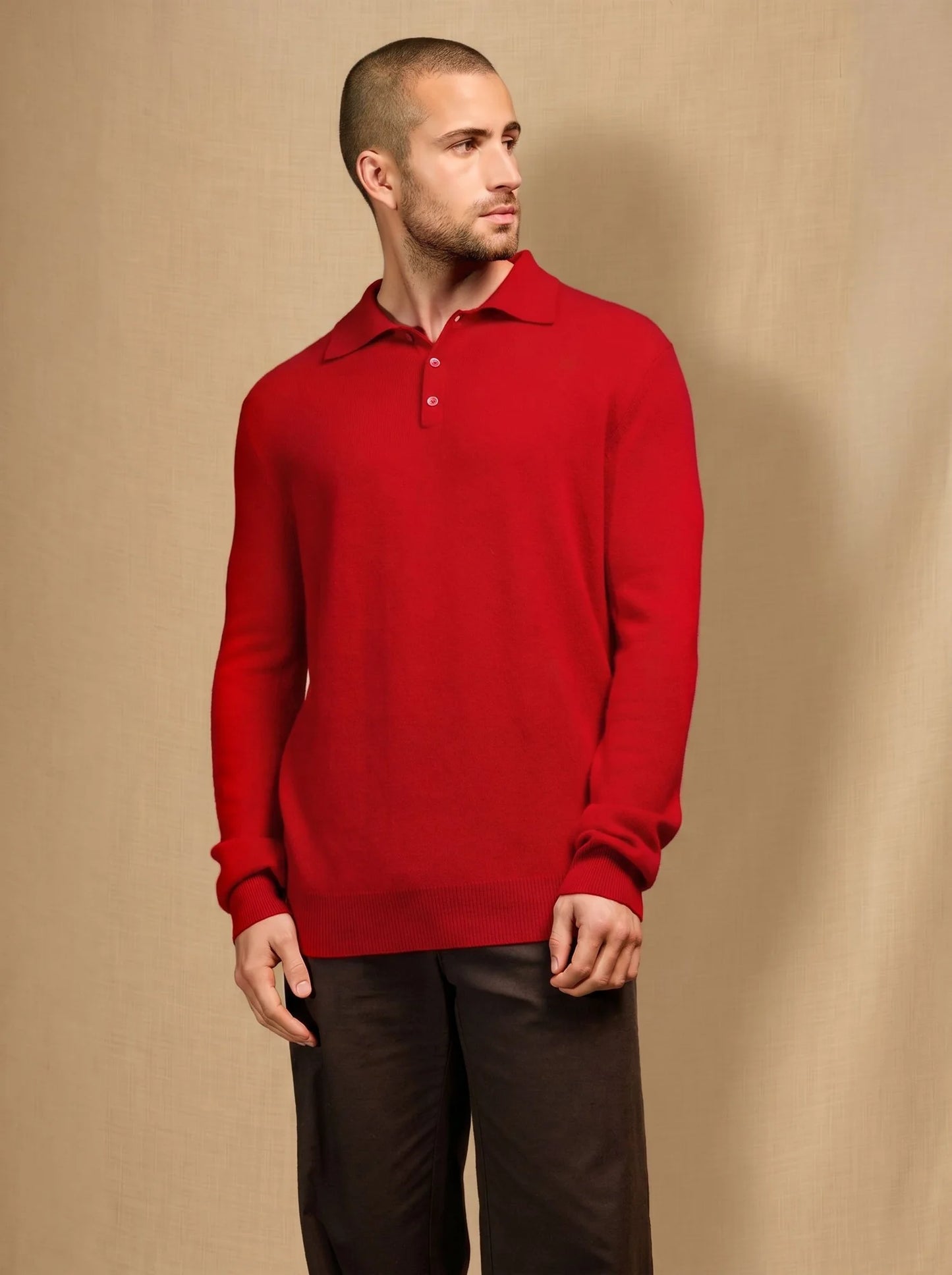ALEX poloshirt langarm rot