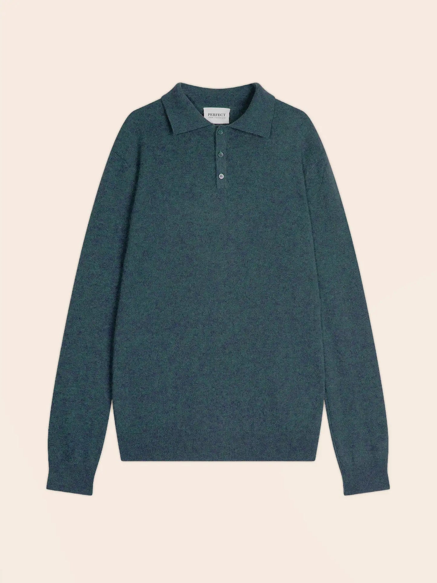 ALEX polo long sleeve heather teal green