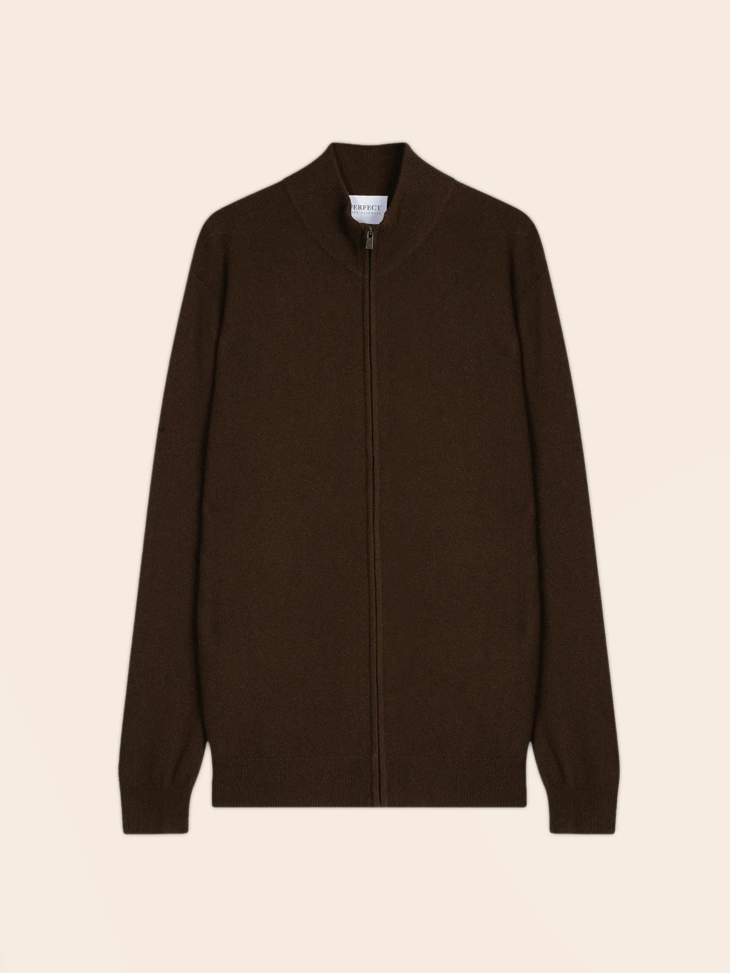 CODY vest zipped mock neck chocolate