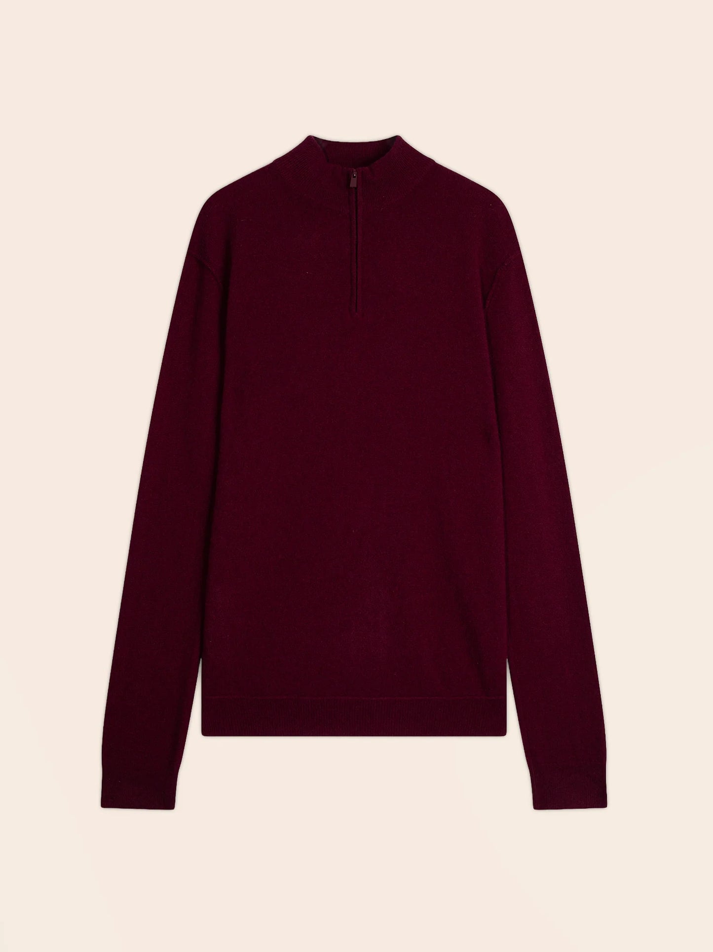 LUCAS sweater cuffed beanie burgundy