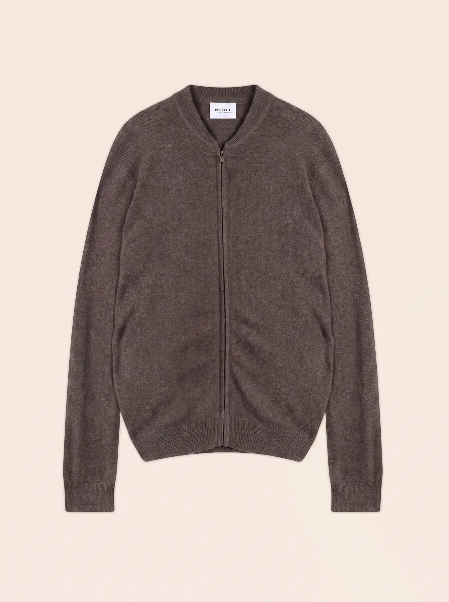 RAMON vest zipped col mao heather taupe