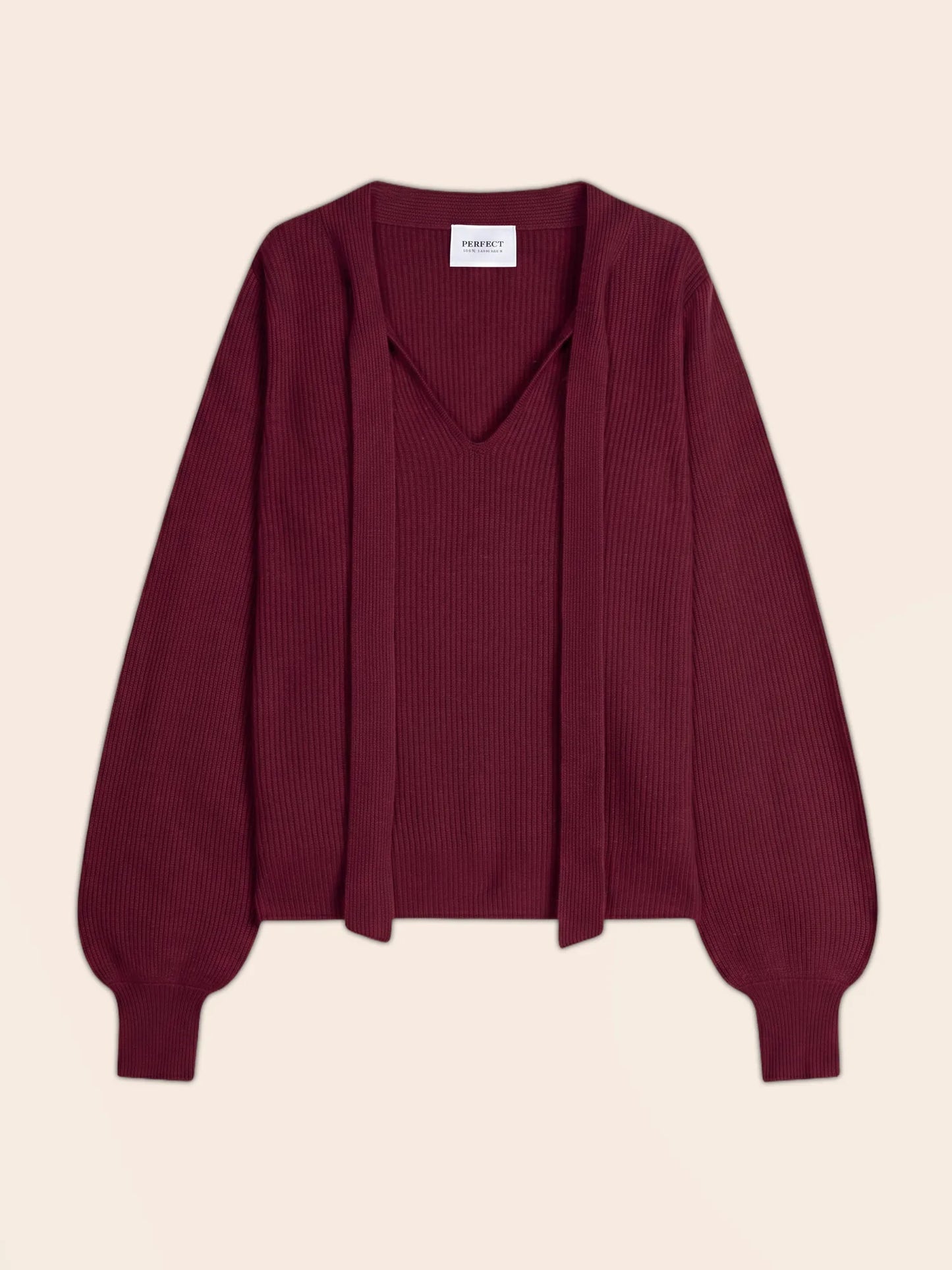 RUBA sweater col lavallière burgundy