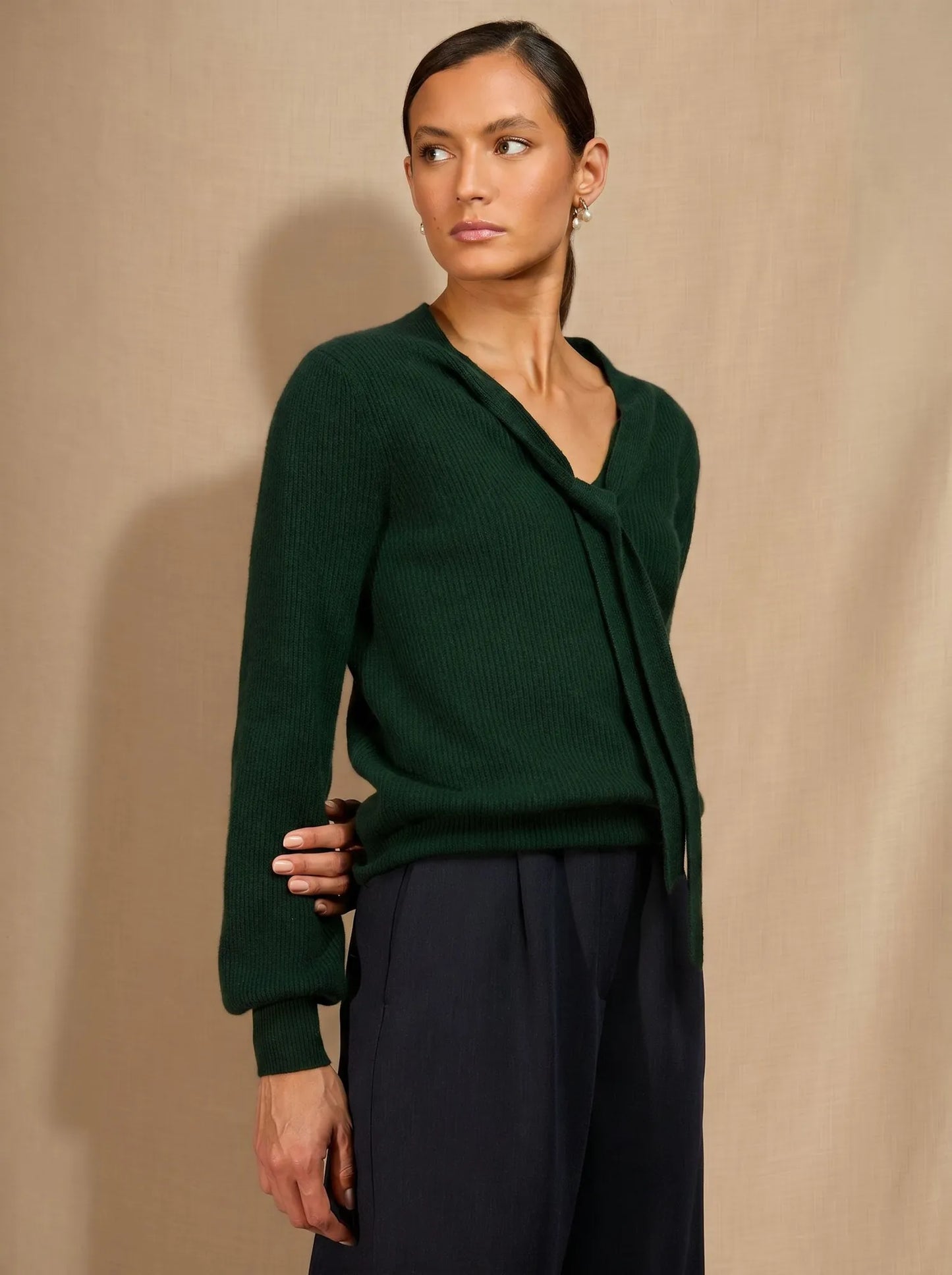 RUBA sweater col lavallière cypress